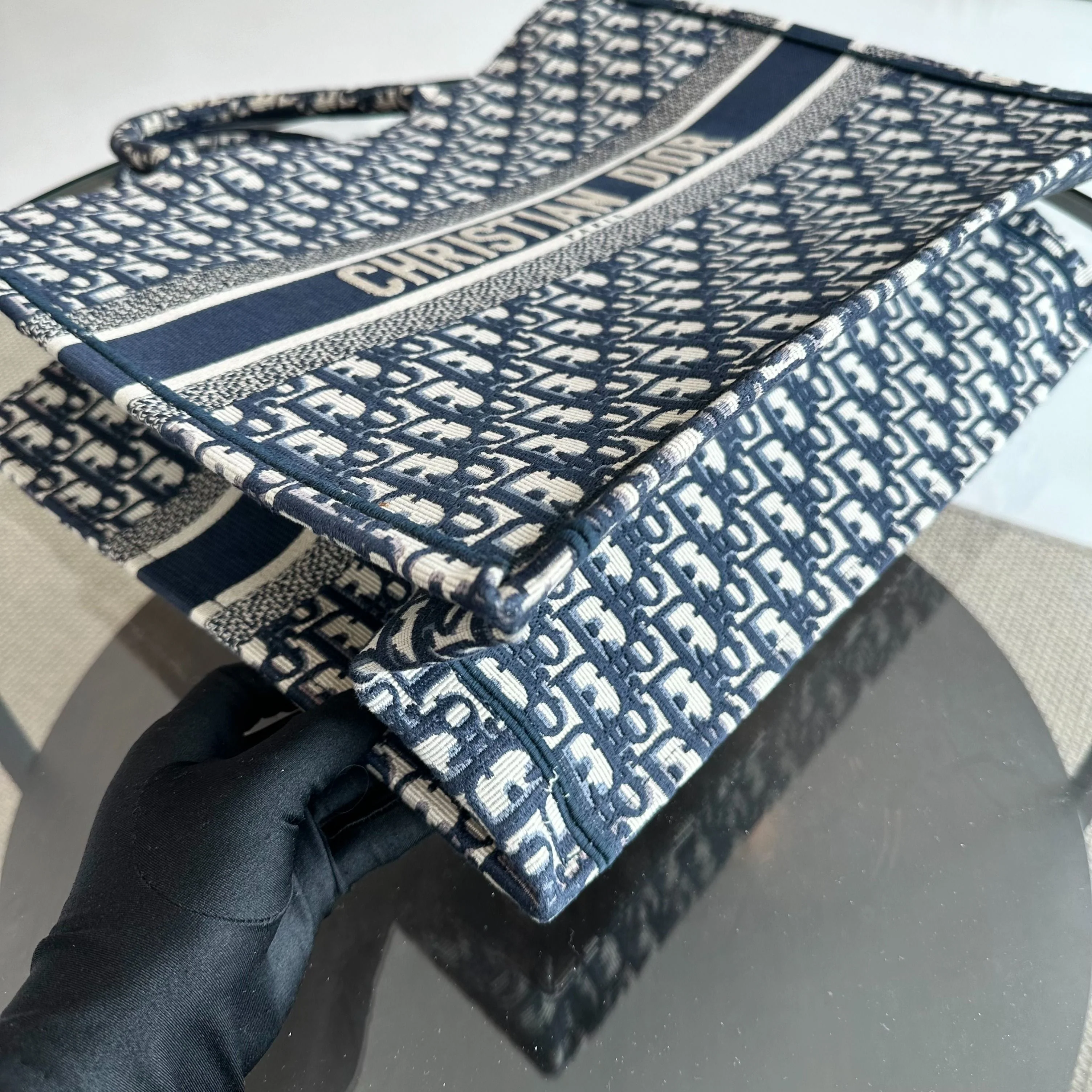 *Full Set, Receipt* Dior Book Tote Large Oblique Canvas Bag - Best Luxury Designers