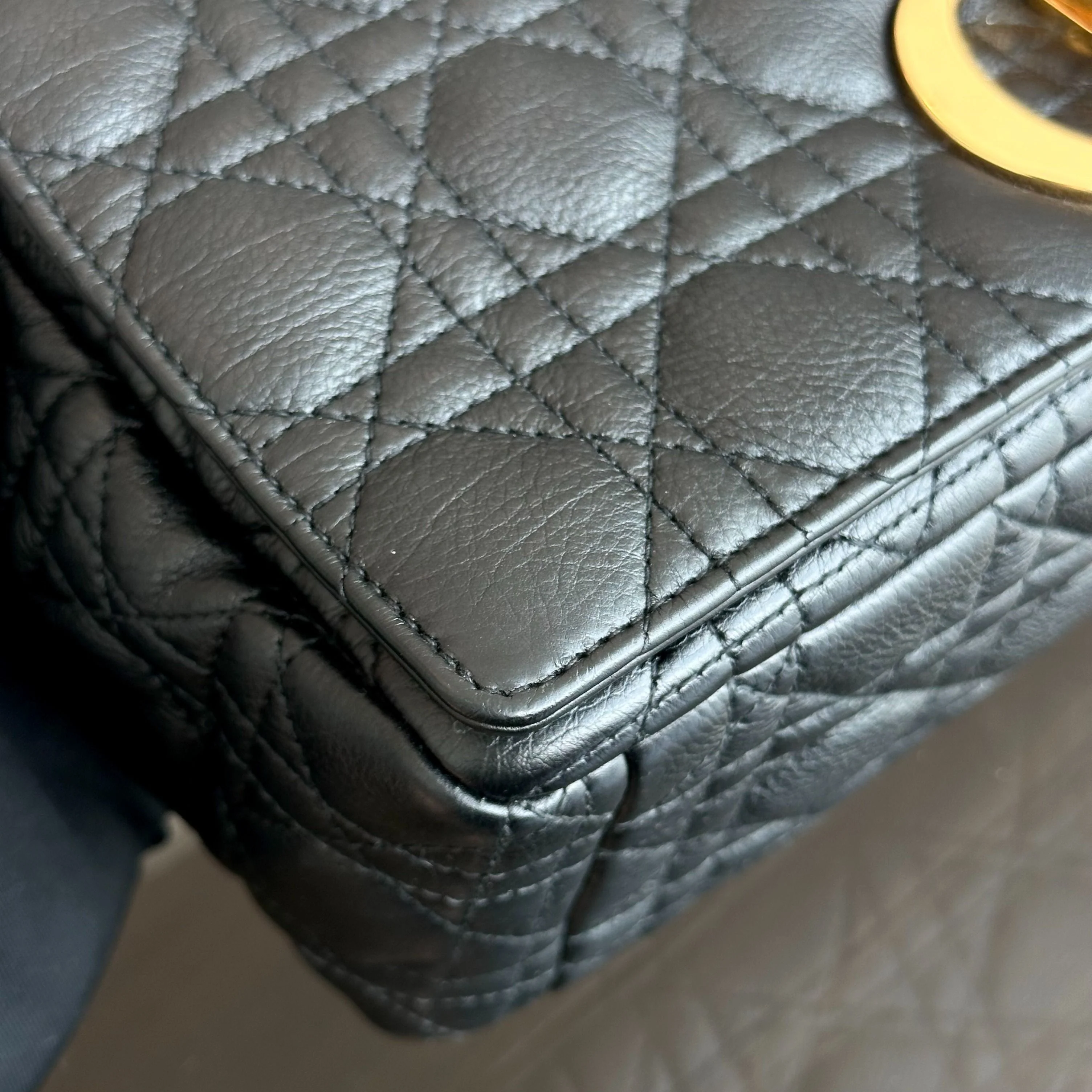 *Full Set, Receipt* Dior Caro Large Cannage Calfskin Black GHW - Best Luxury Designers