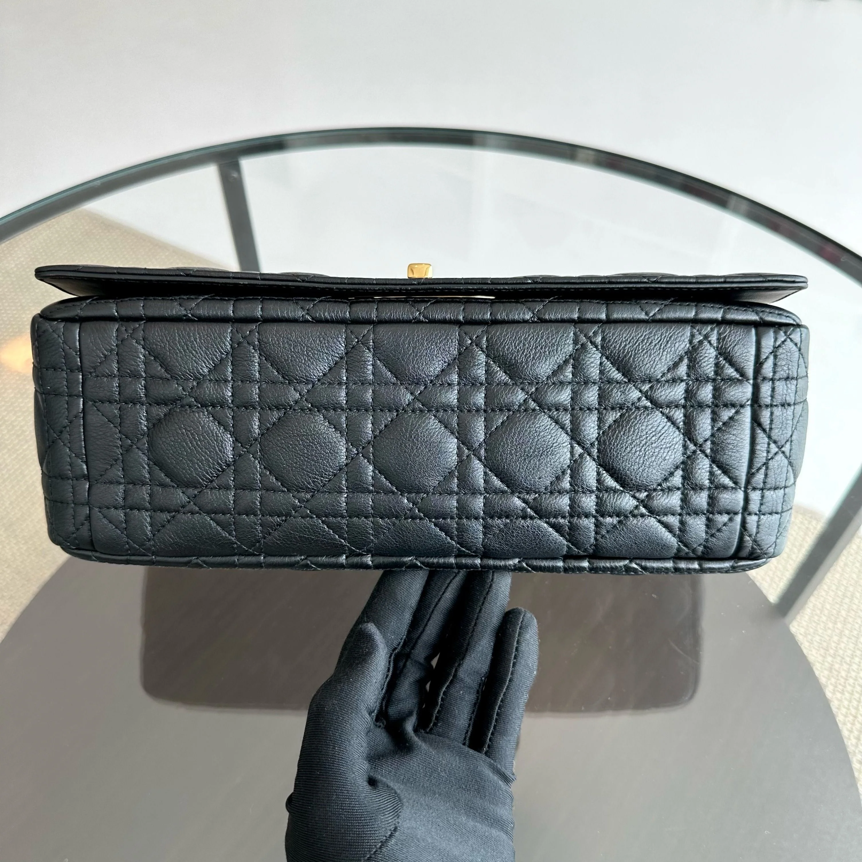 *Full Set, Receipt* Dior Caro Large Cannage Calfskin Black GHW - Best Luxury Designers