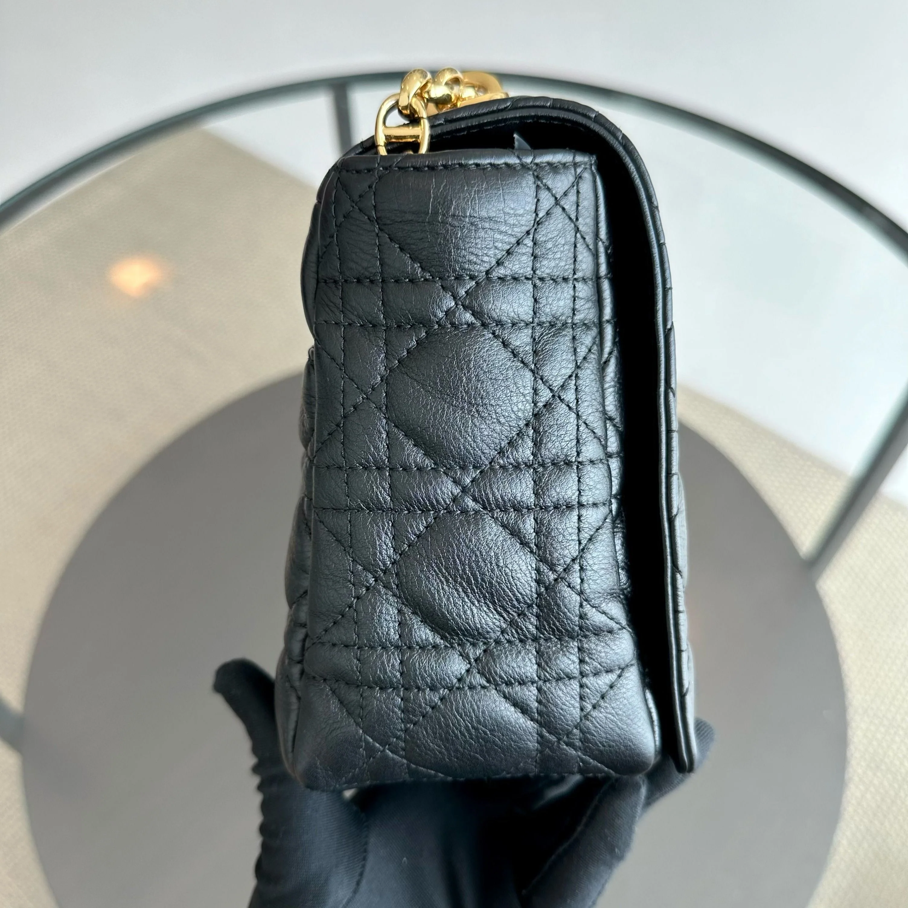 *Full Set, Receipt* Dior Caro Large Cannage Calfskin Black GHW - Best Luxury Designers