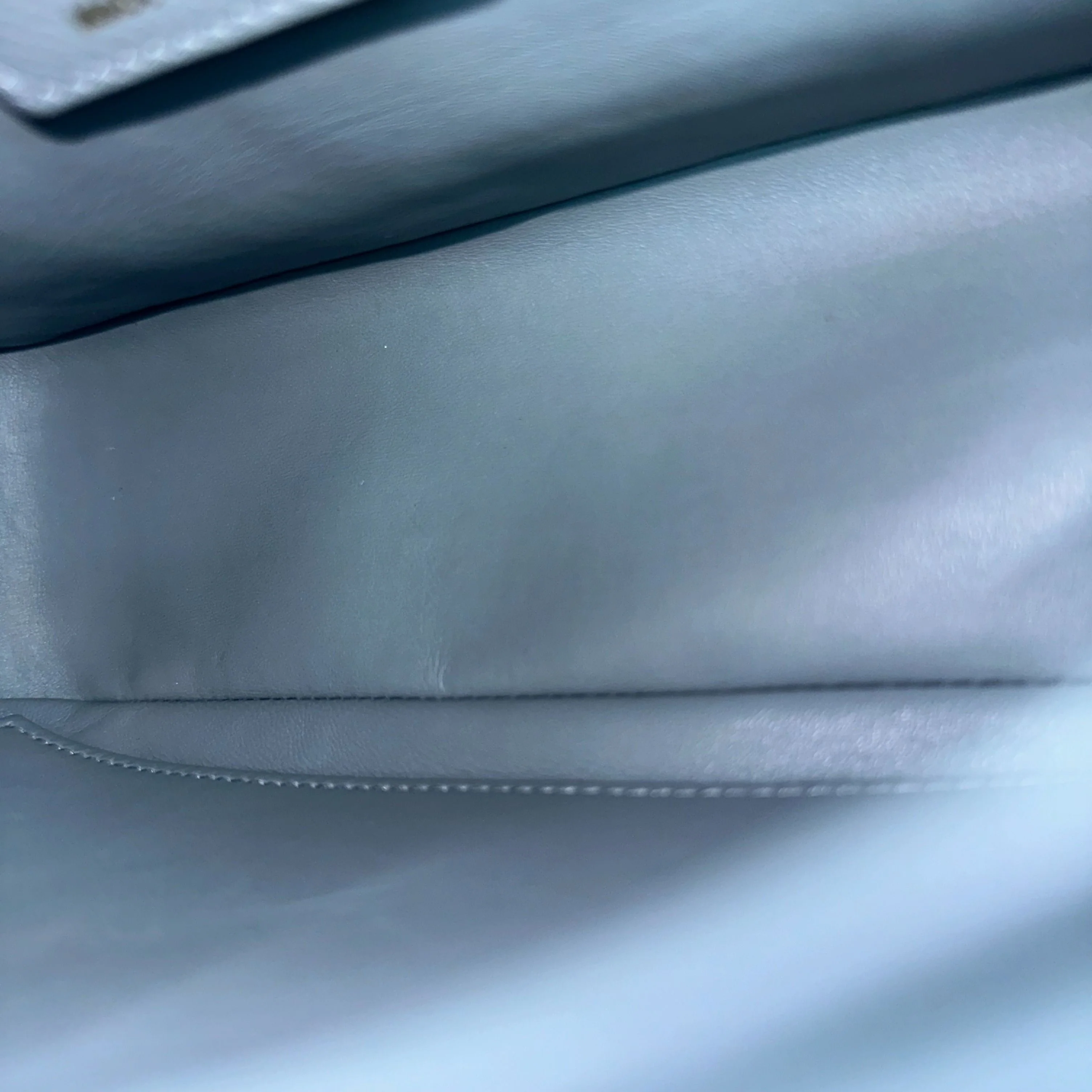 *Full Set, Receipt* Dior Caro Medium Calfskin Flap Haze Blue GHW - Best Luxury Designers