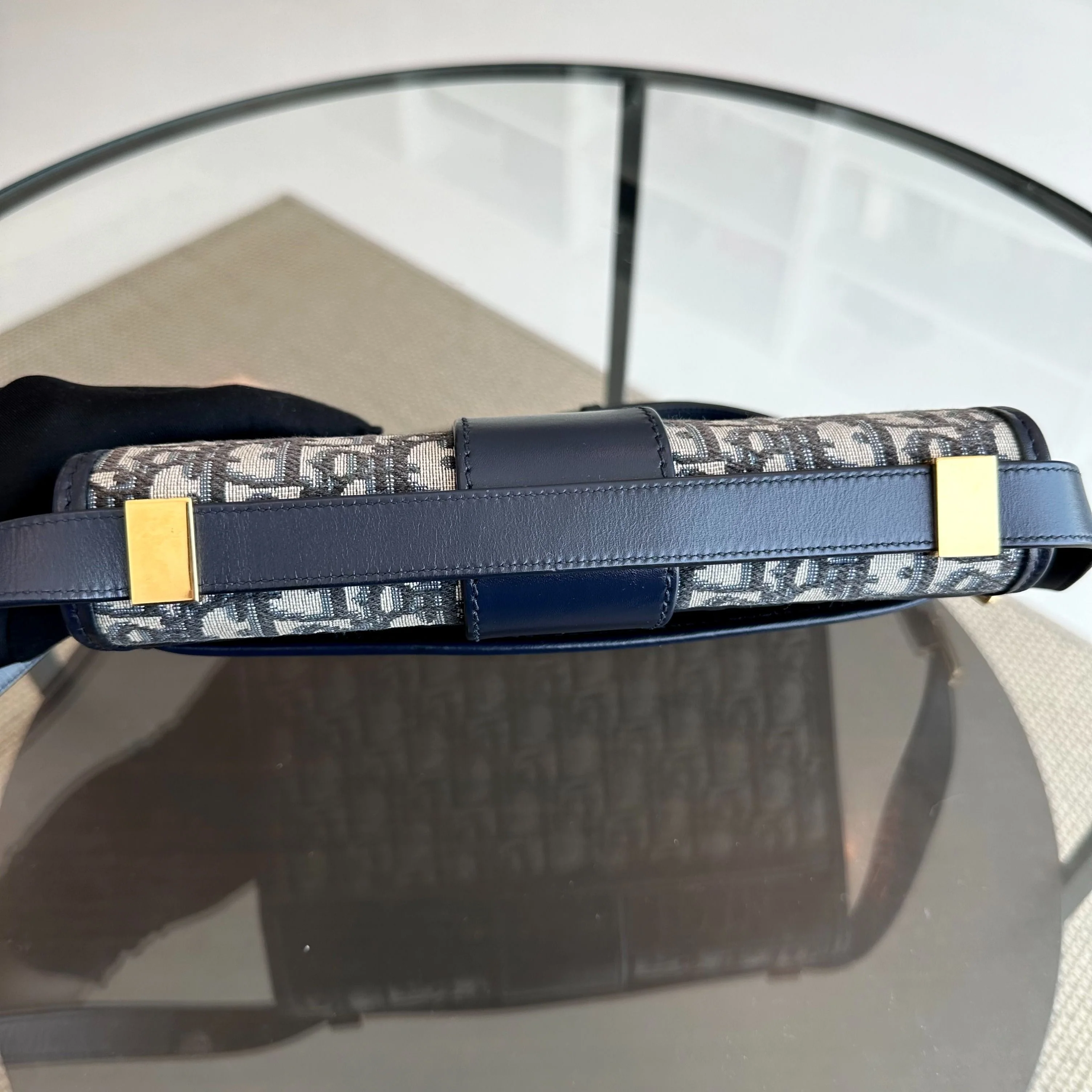 *Full Set, Receipt* Dior Montaigne 30 Oblique Canvas Blue Shoulder Bag GHW - Best Luxury Designers