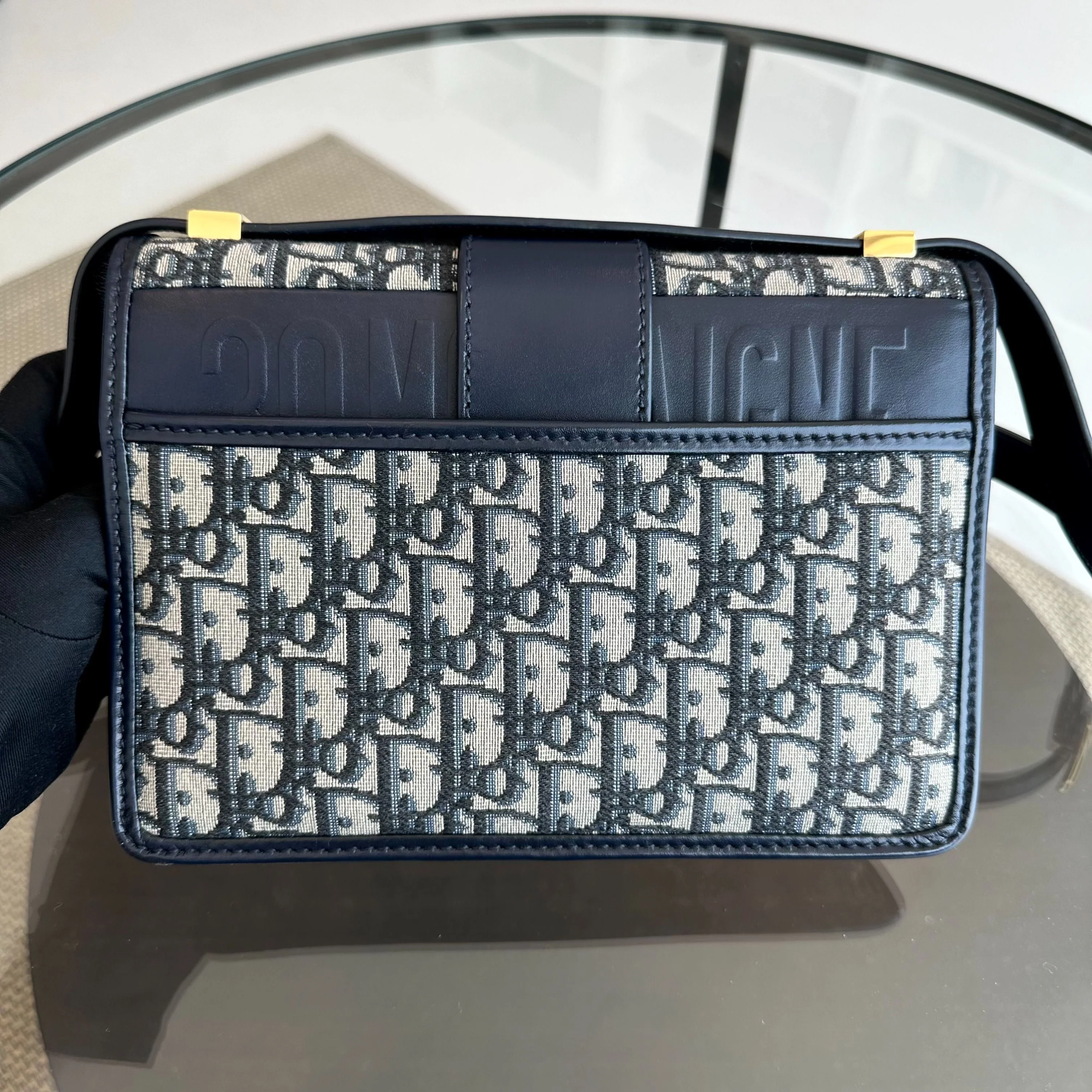 *Full Set, Receipt* Dior Montaigne 30 Oblique Canvas Blue Shoulder Bag GHW - Best Luxury Designers