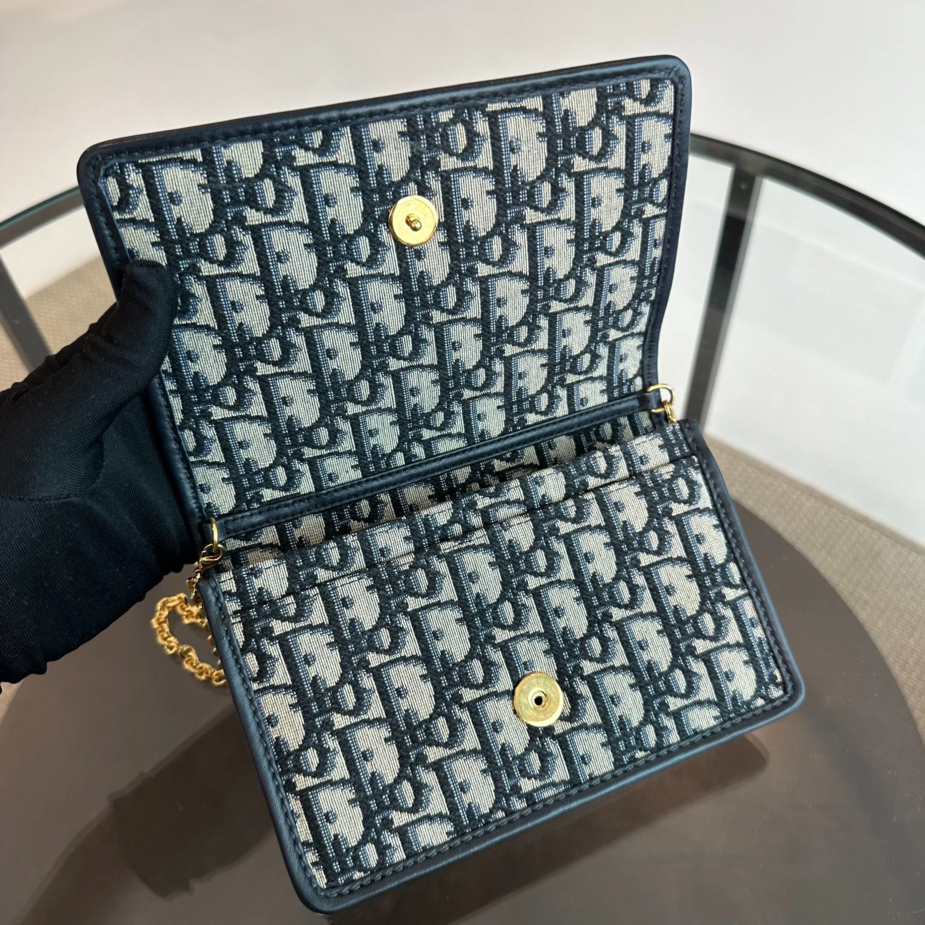 *Full Set, Receipt* Dior Montaigne 30 WOC Wallet On Chain Oblique Monogram Canvas - Best Luxury Designers