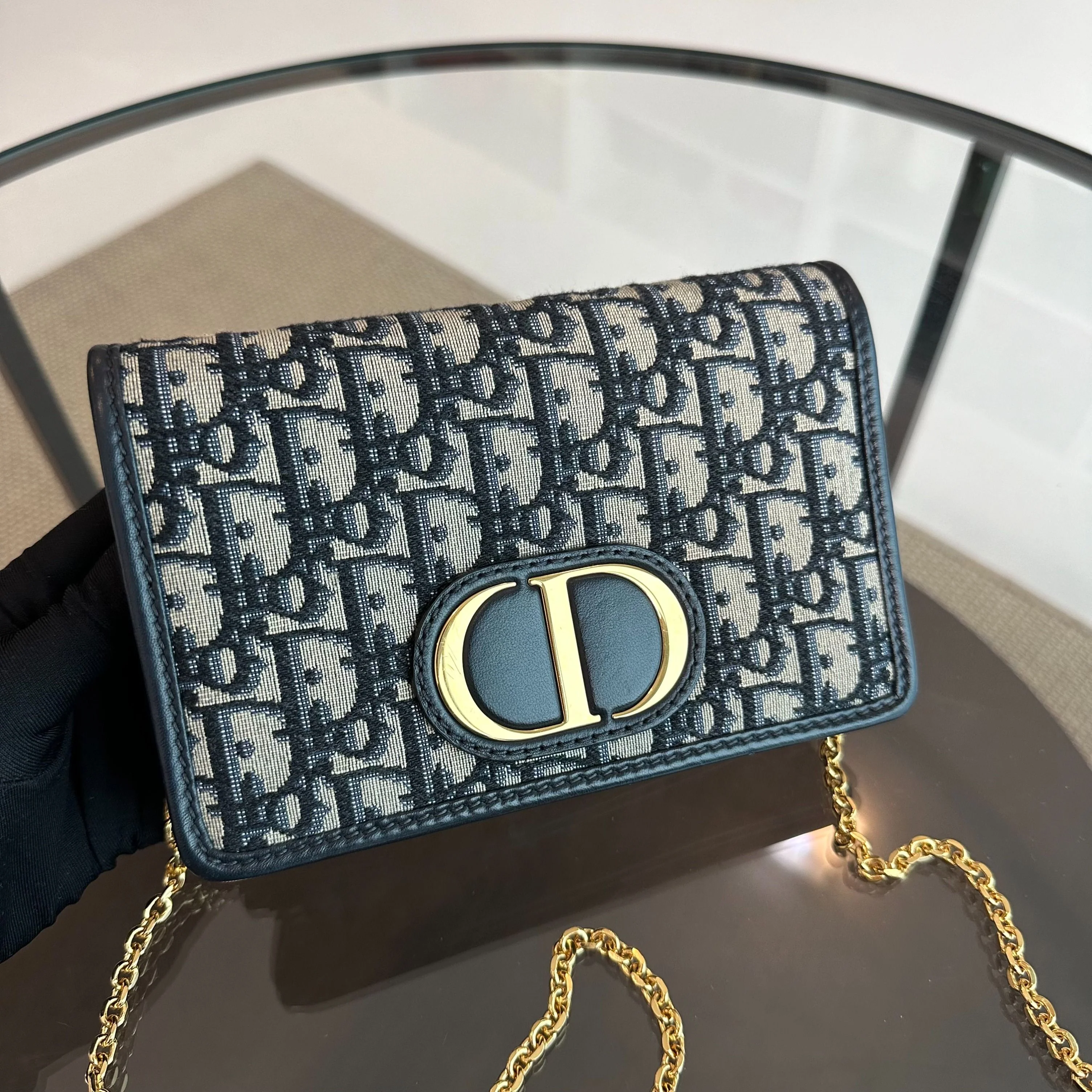 *Full Set, Receipt* Dior Montaigne 30 WOC Wallet On Chain Oblique Monogram Canvas - Best Luxury Designers