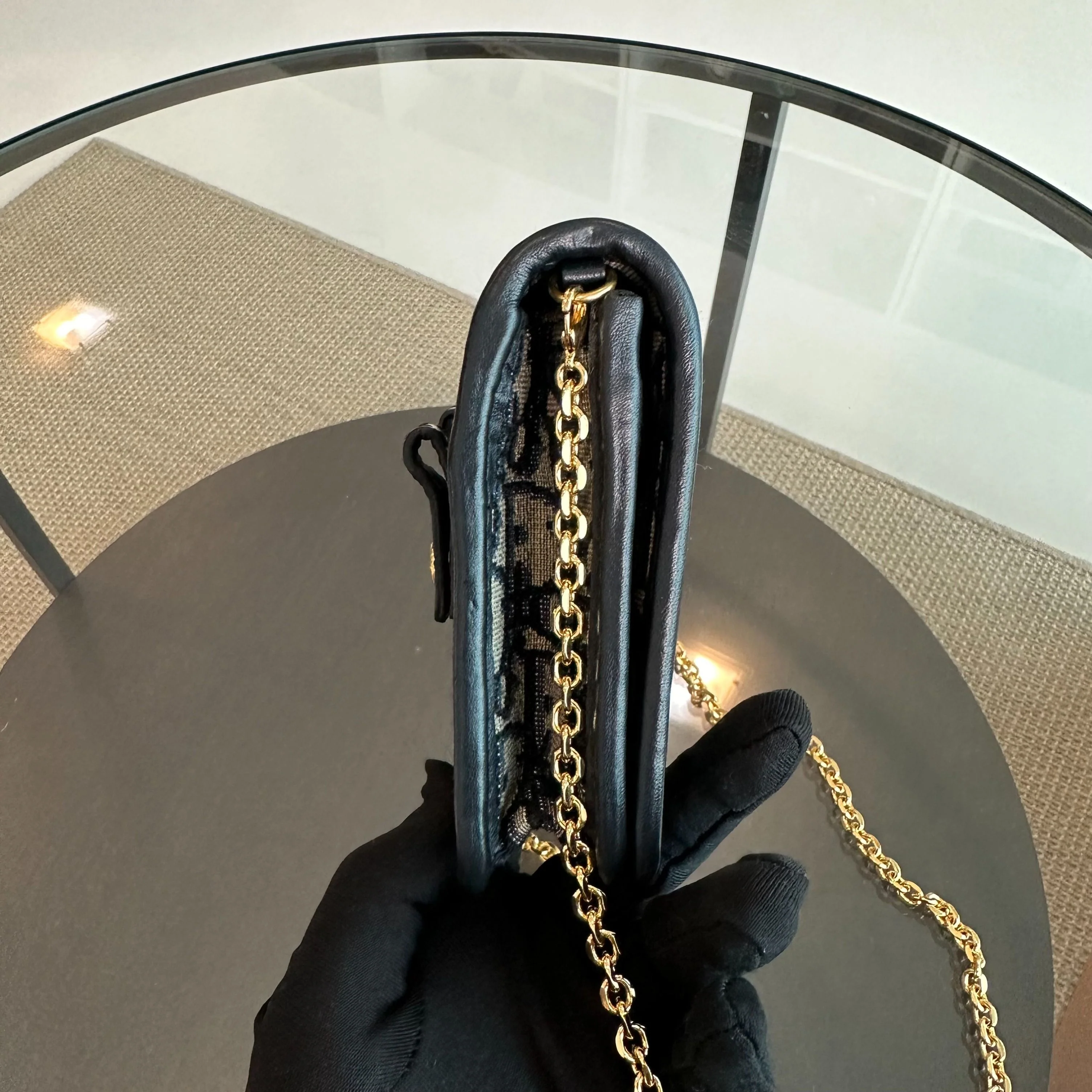 *Full Set, Receipt* Dior Montaigne 30 WOC Wallet On Chain Oblique Monogram Canvas - Best Luxury Designers