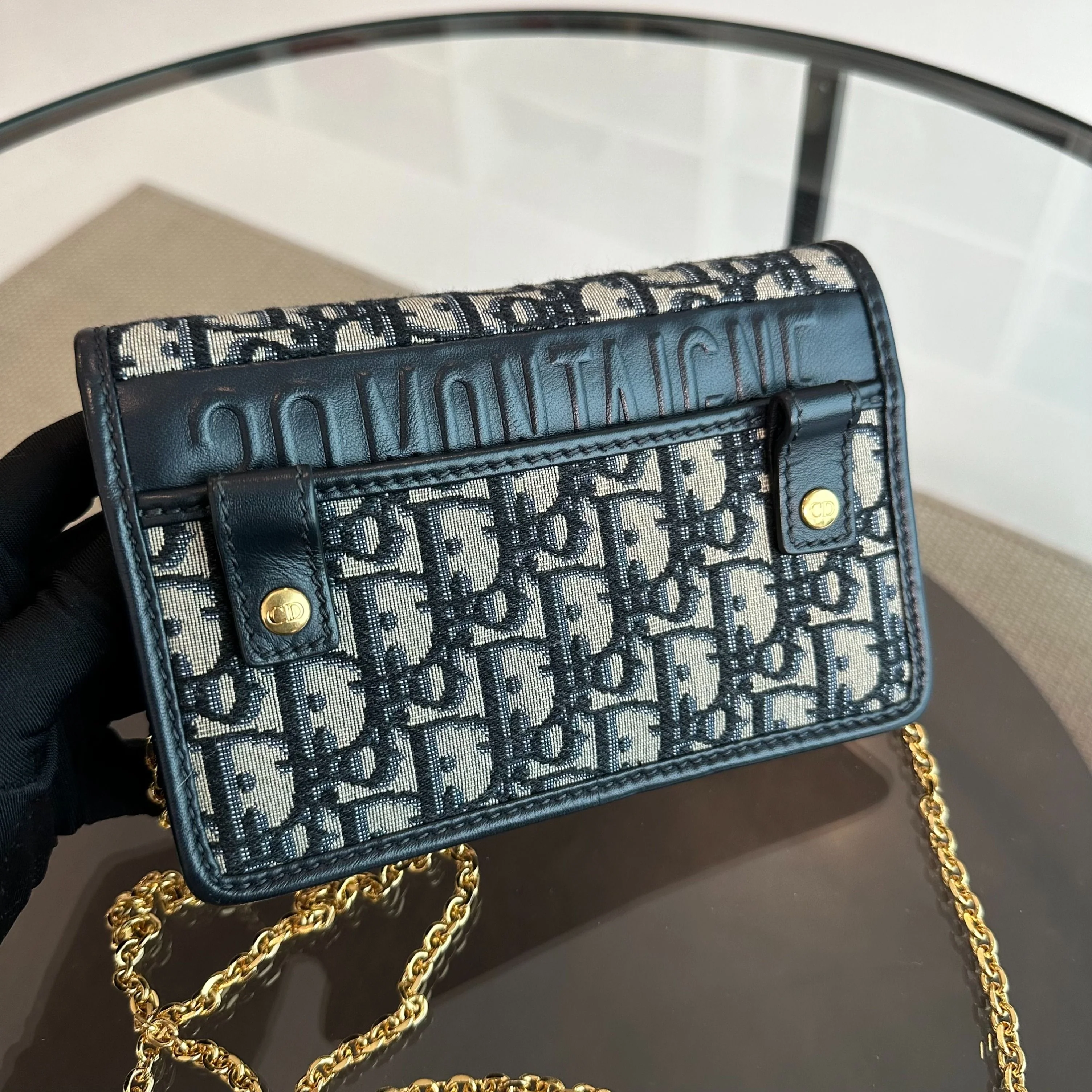 *Full Set, Receipt* Dior Montaigne 30 WOC Wallet On Chain Oblique Monogram Canvas - Best Luxury Designers