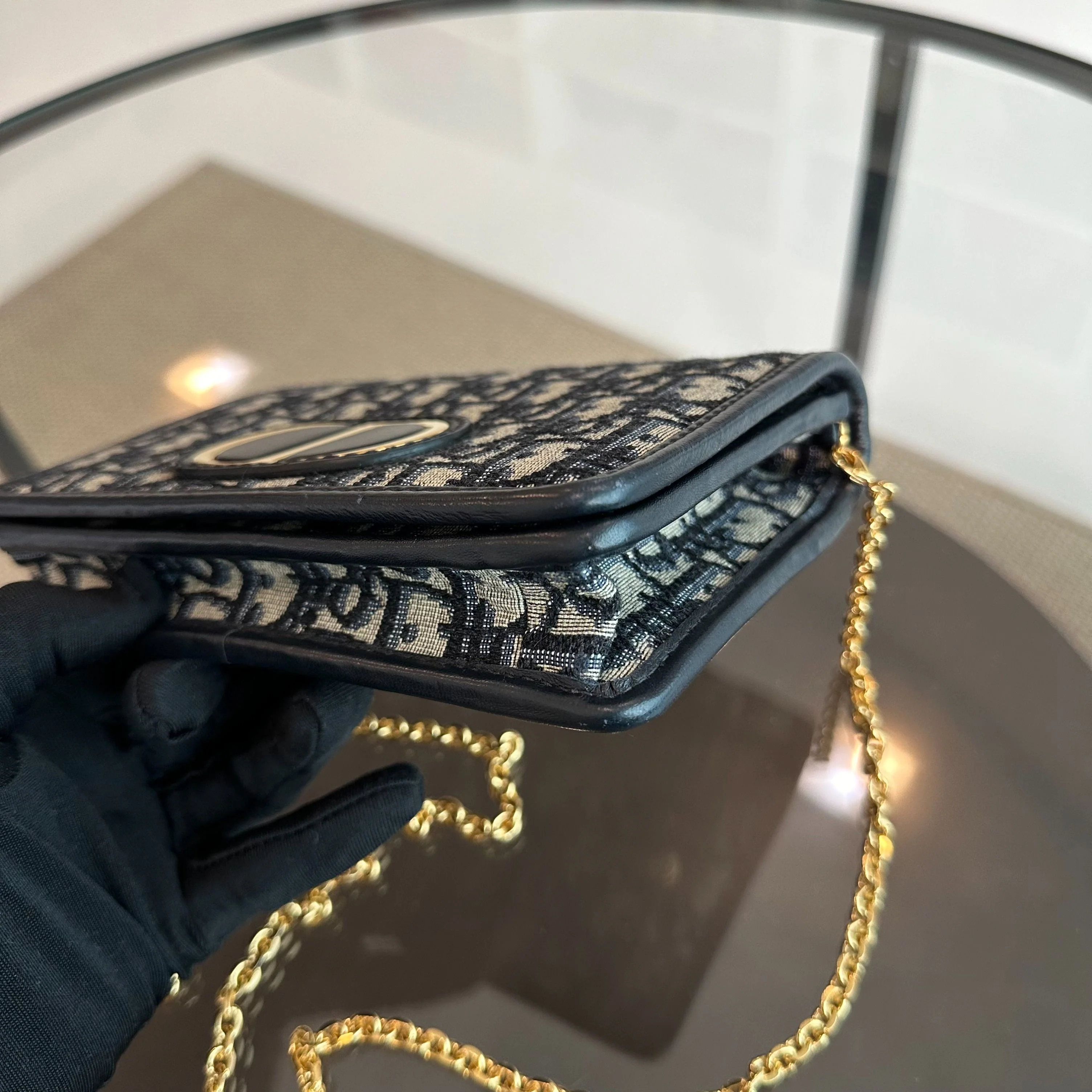 *Full Set, Receipt* Dior Montaigne 30 WOC Wallet On Chain Oblique Monogram Canvas - Best Luxury Designers