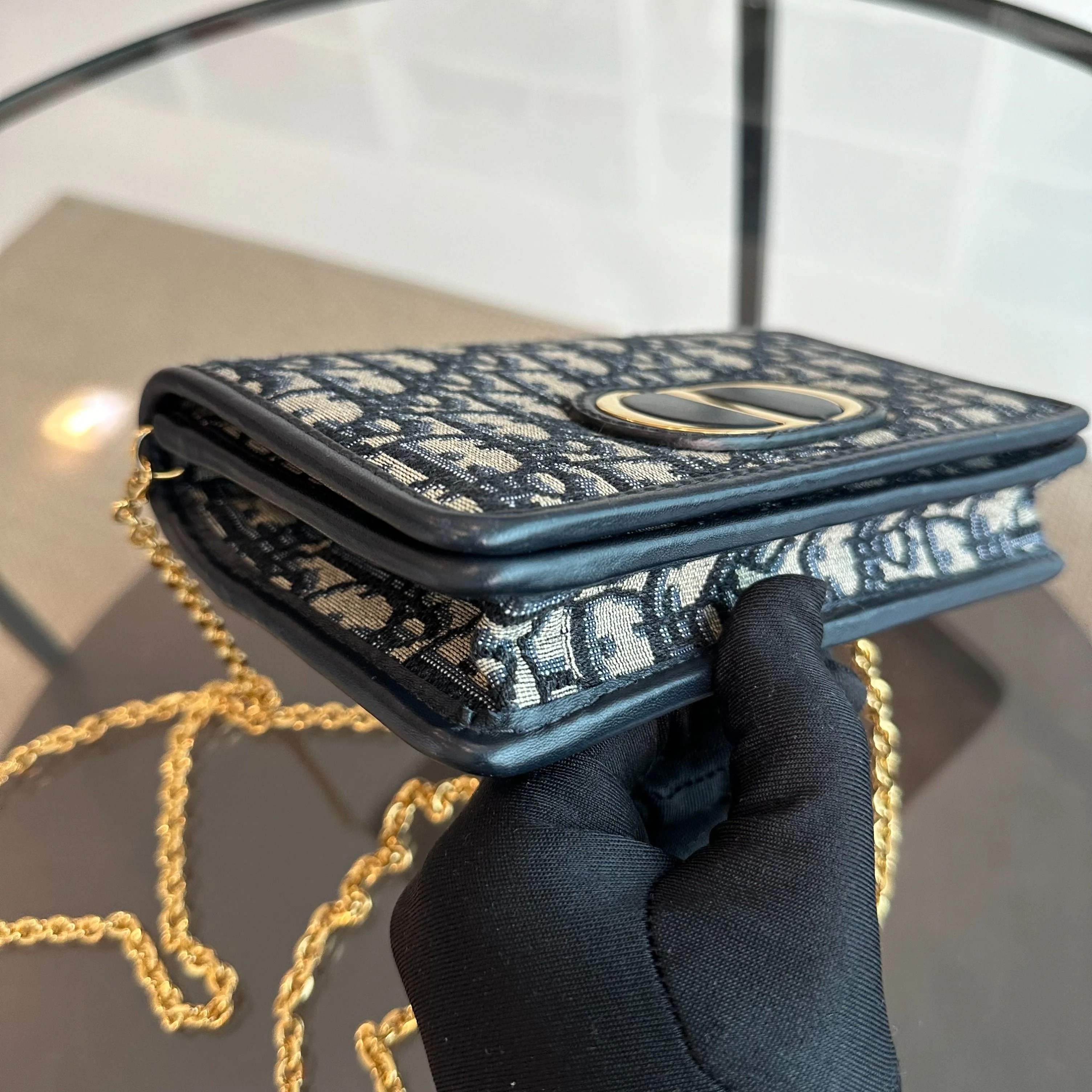 *Full Set, Receipt* Dior Montaigne 30 WOC Wallet On Chain Oblique Monogram Canvas - Best Luxury Designers