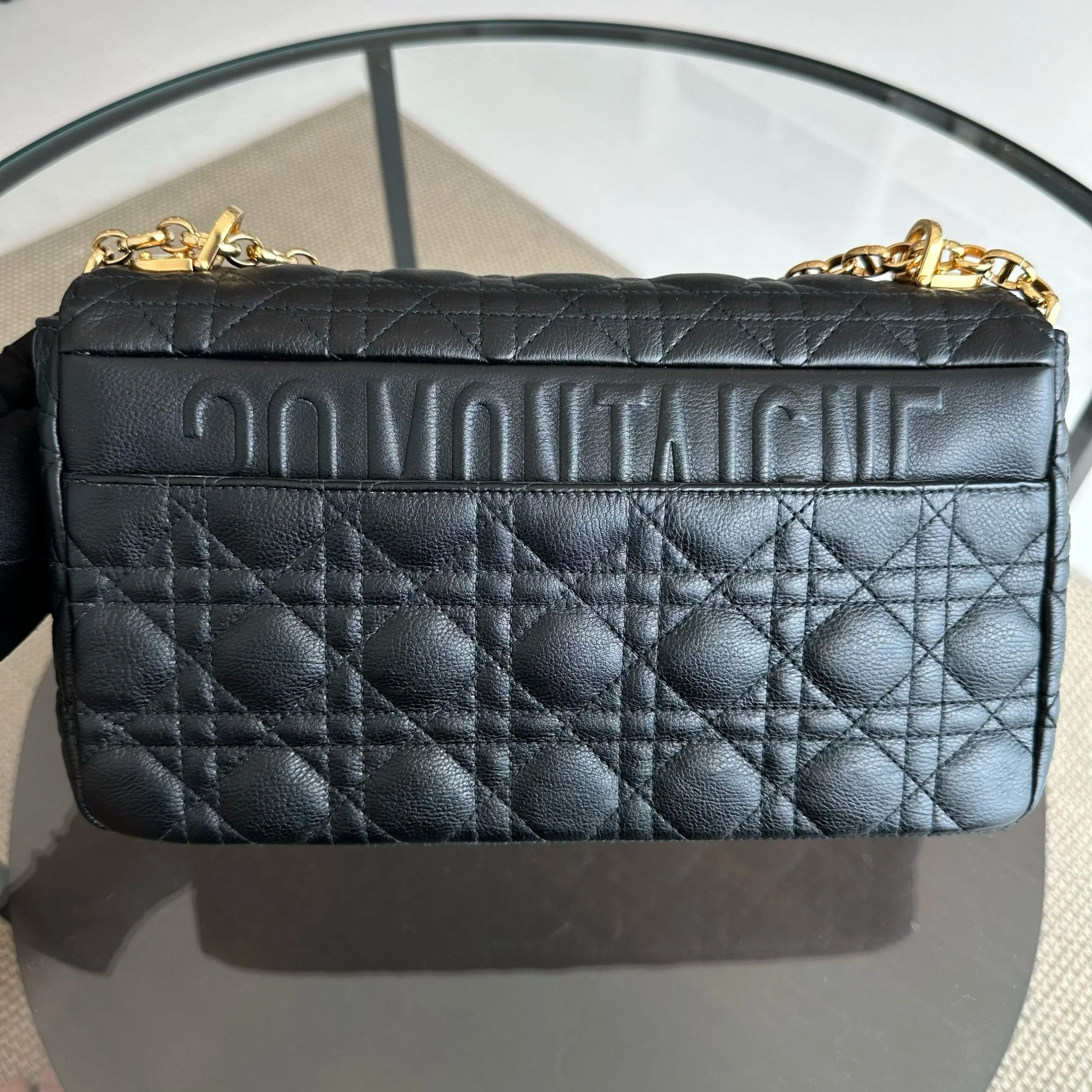 Dior Caro Large - Cannage Calfskin Black GHW