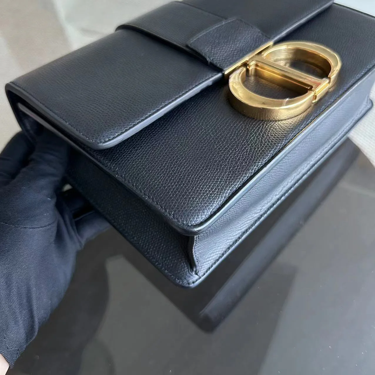 *Grained Calfskin, Full Set* Dior Montaigne 30 Grained Calfskin Black GHW - Best Luxury Designers