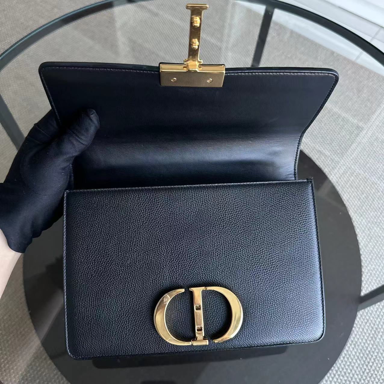 *Grained Calfskin, Full Set* Dior Montaigne 30 Grained Calfskin Black GHW - Best Luxury Designers