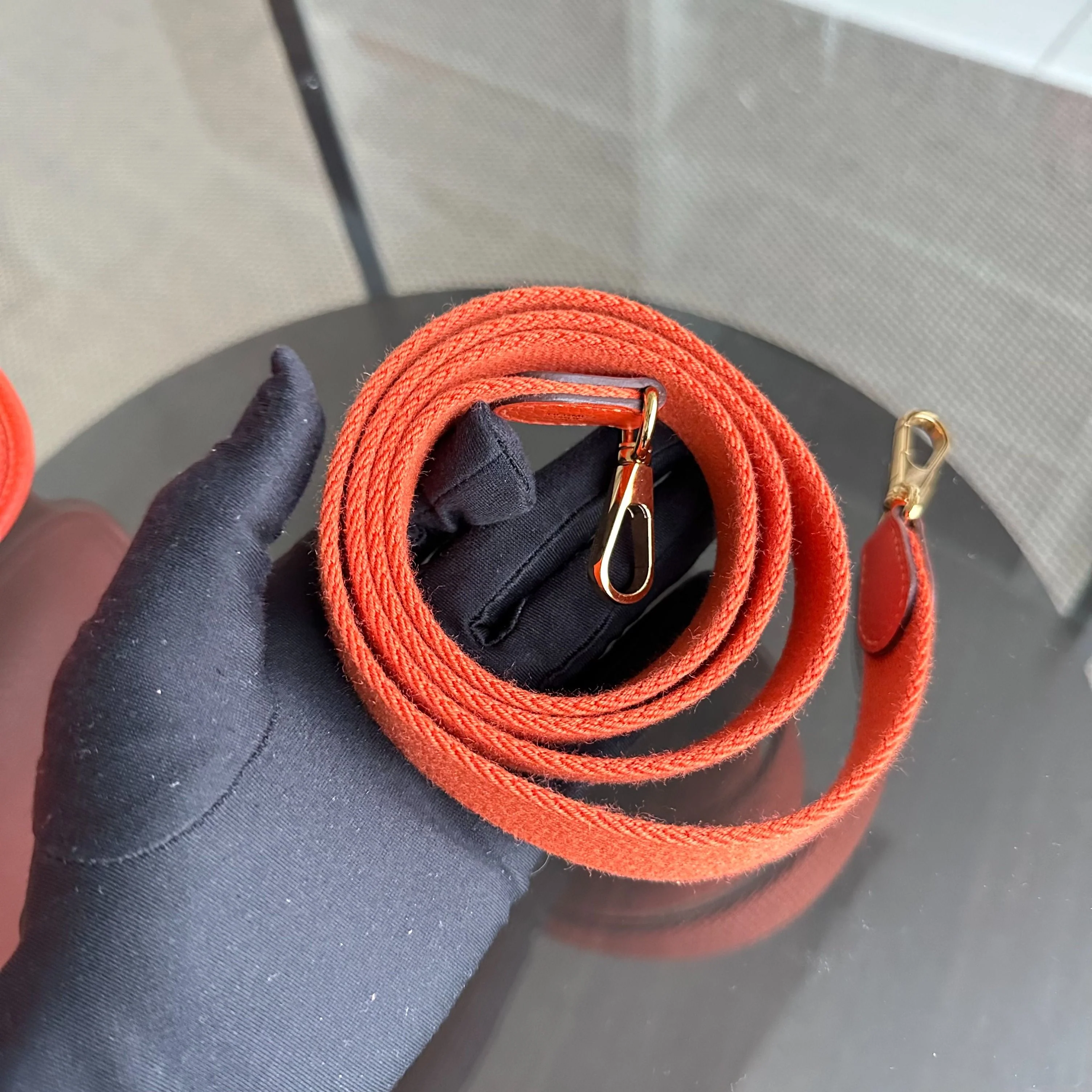 Hermes Mini Evelyn 16 Taurillon Clemence Stamp U Orange GHW - Best Luxury Designers