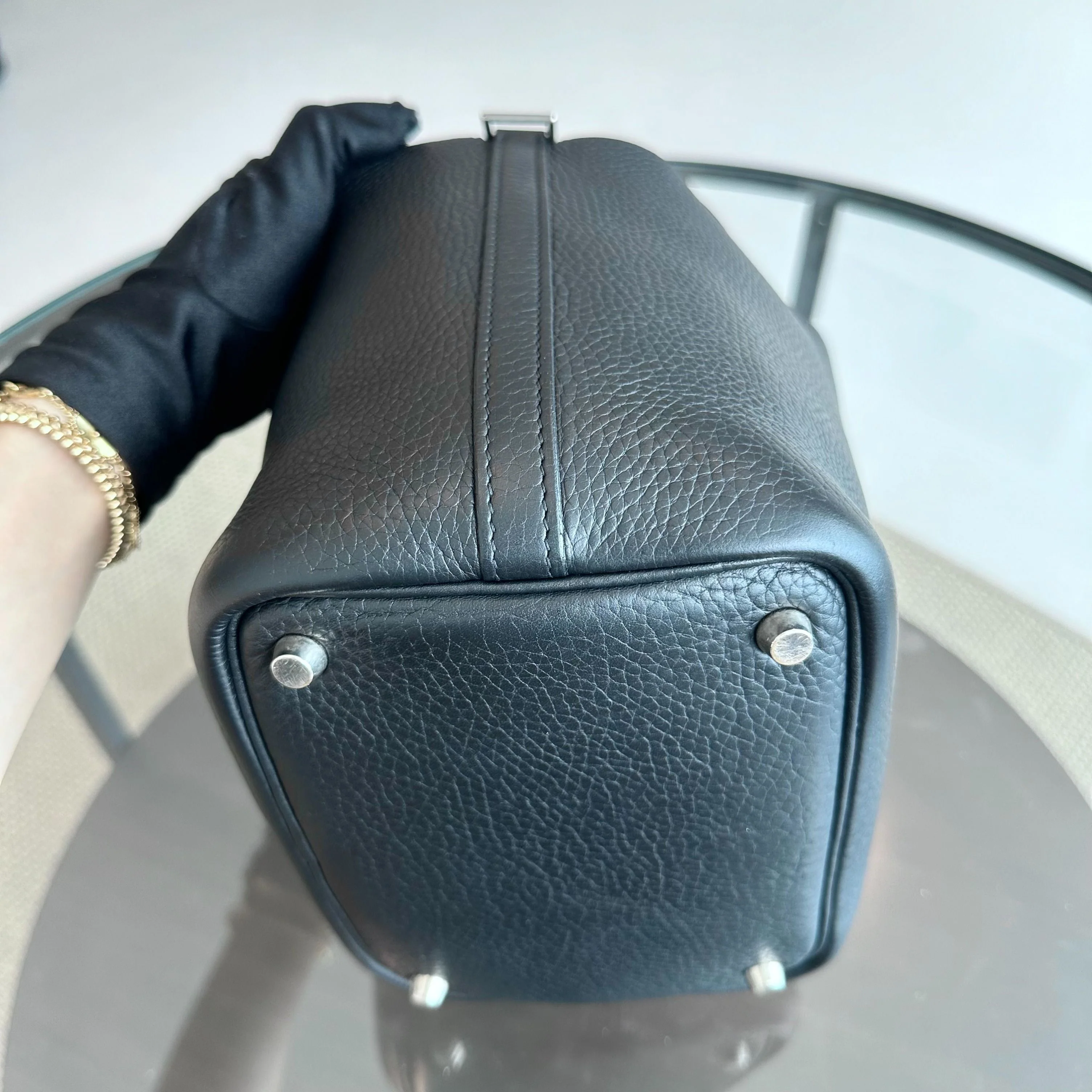 Hermes Picotin 18 Square H Clemence Black SHW - Best Luxury Designers