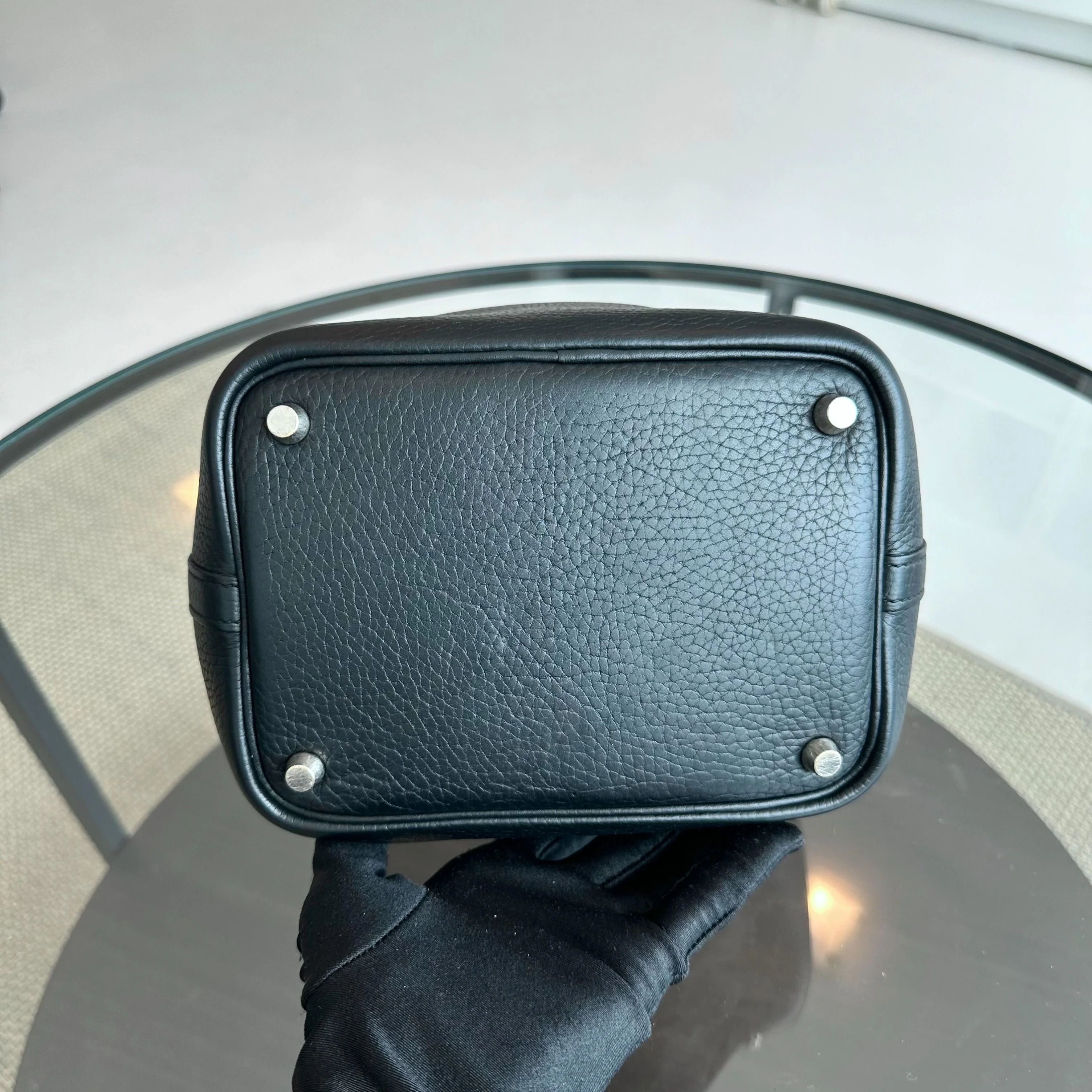 Hermes Picotin 18 Square H Clemence Black SHW - Best Luxury Designers
