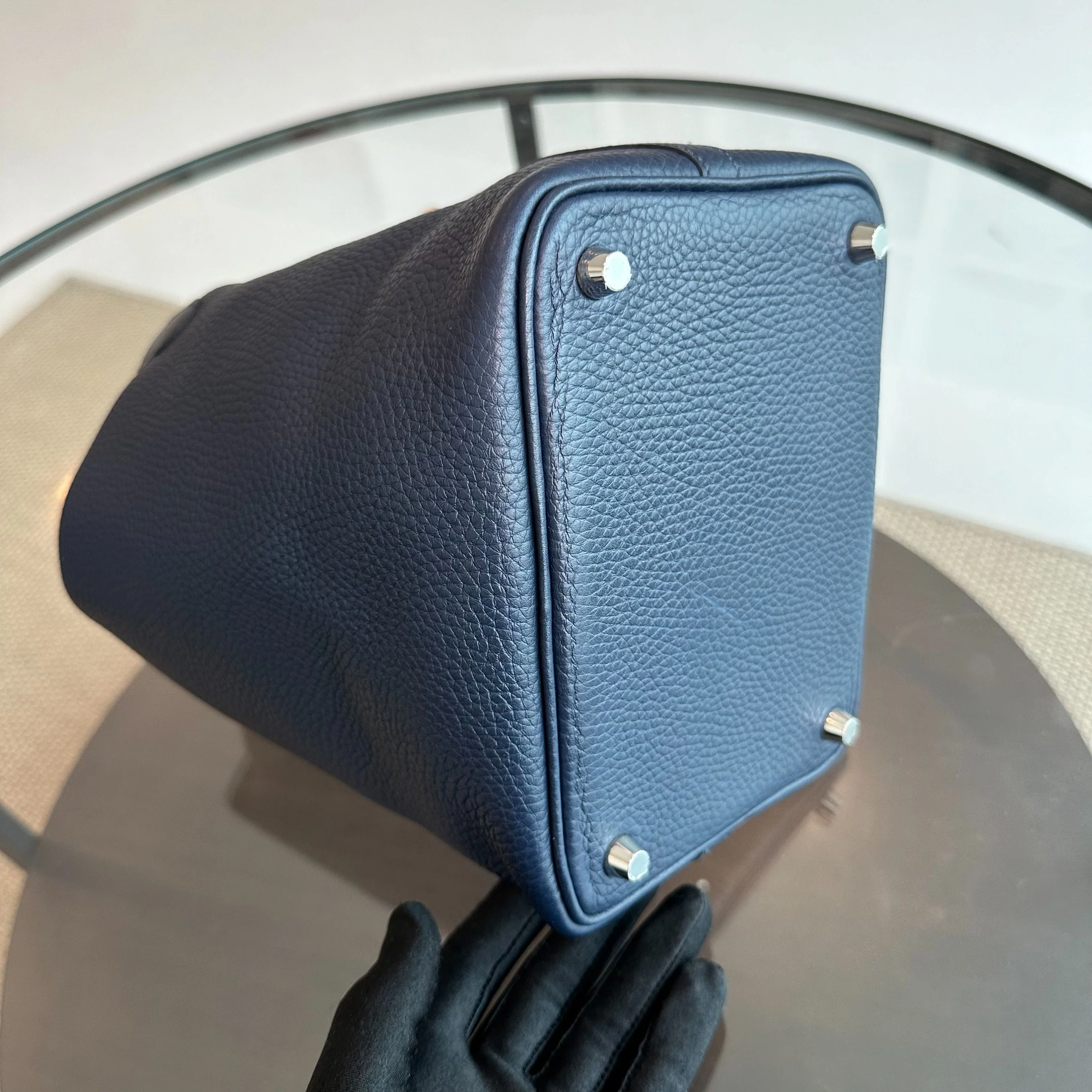 Hermes Picotin 18 X Stamp Dark Blue Taurillon Clemence SHW - Best Luxury Designers