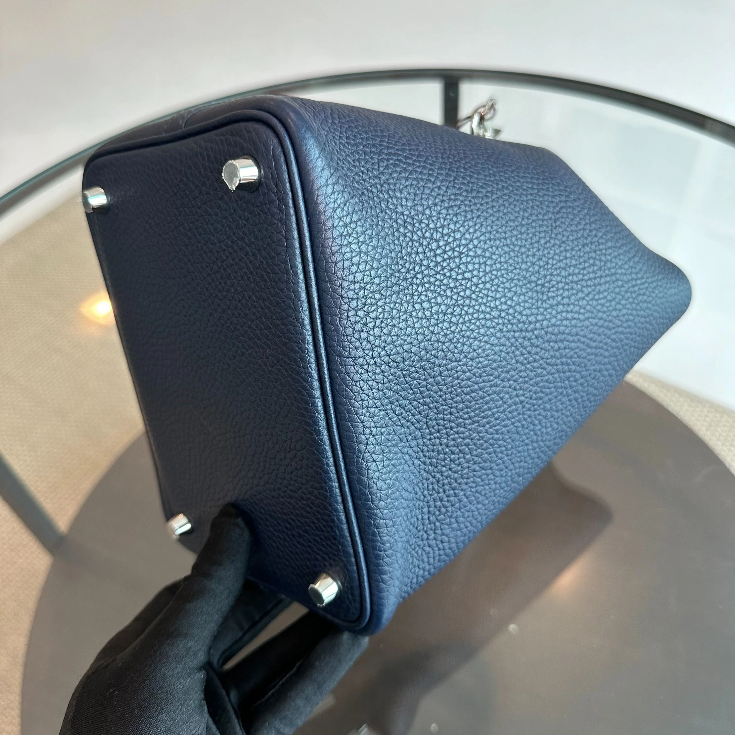 Hermes Picotin 18 X Stamp Dark Blue Taurillon Clemence SHW - Best Luxury Designers