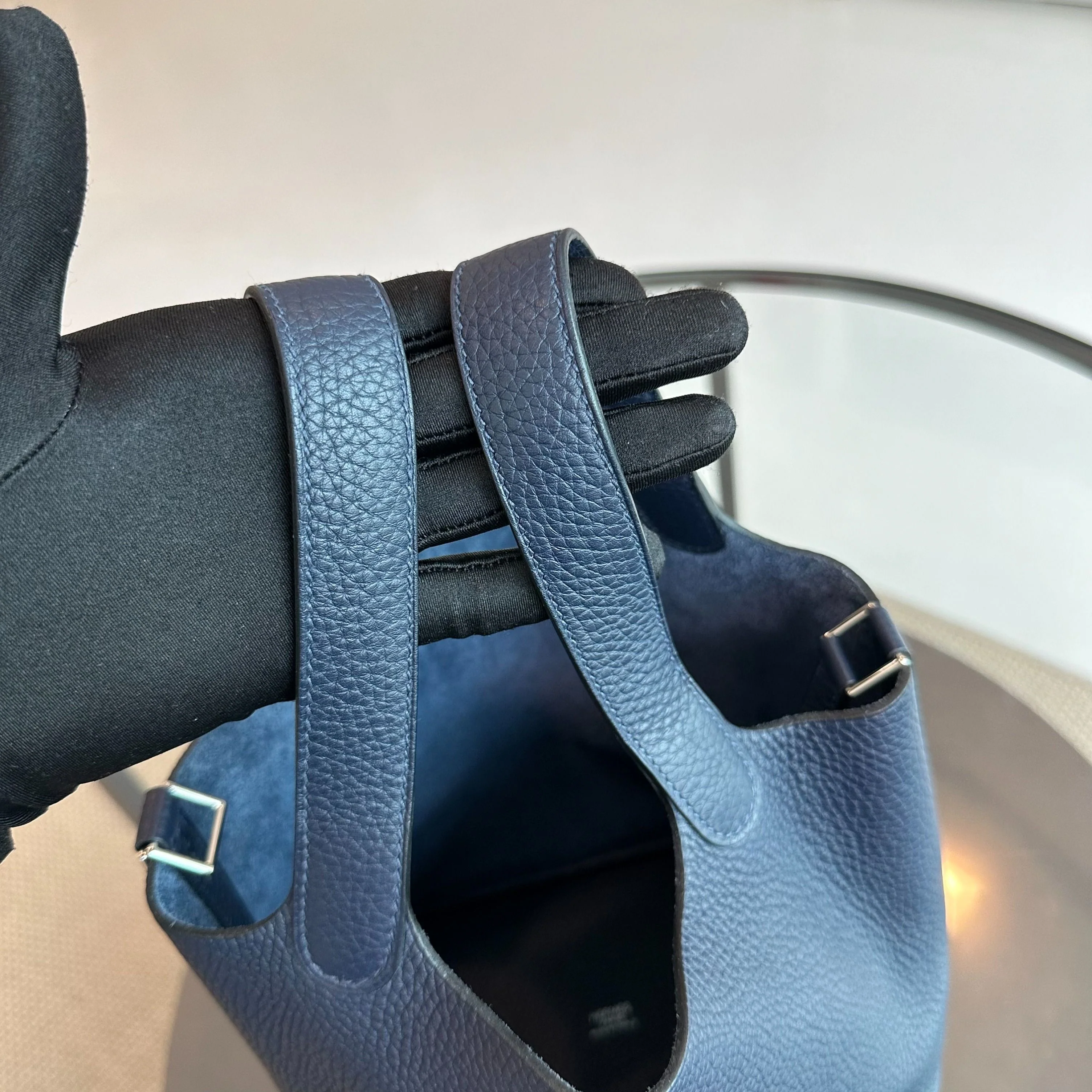 Hermes Picotin 18 X Stamp Dark Blue Taurillon Clemence SHW - Best Luxury Designers