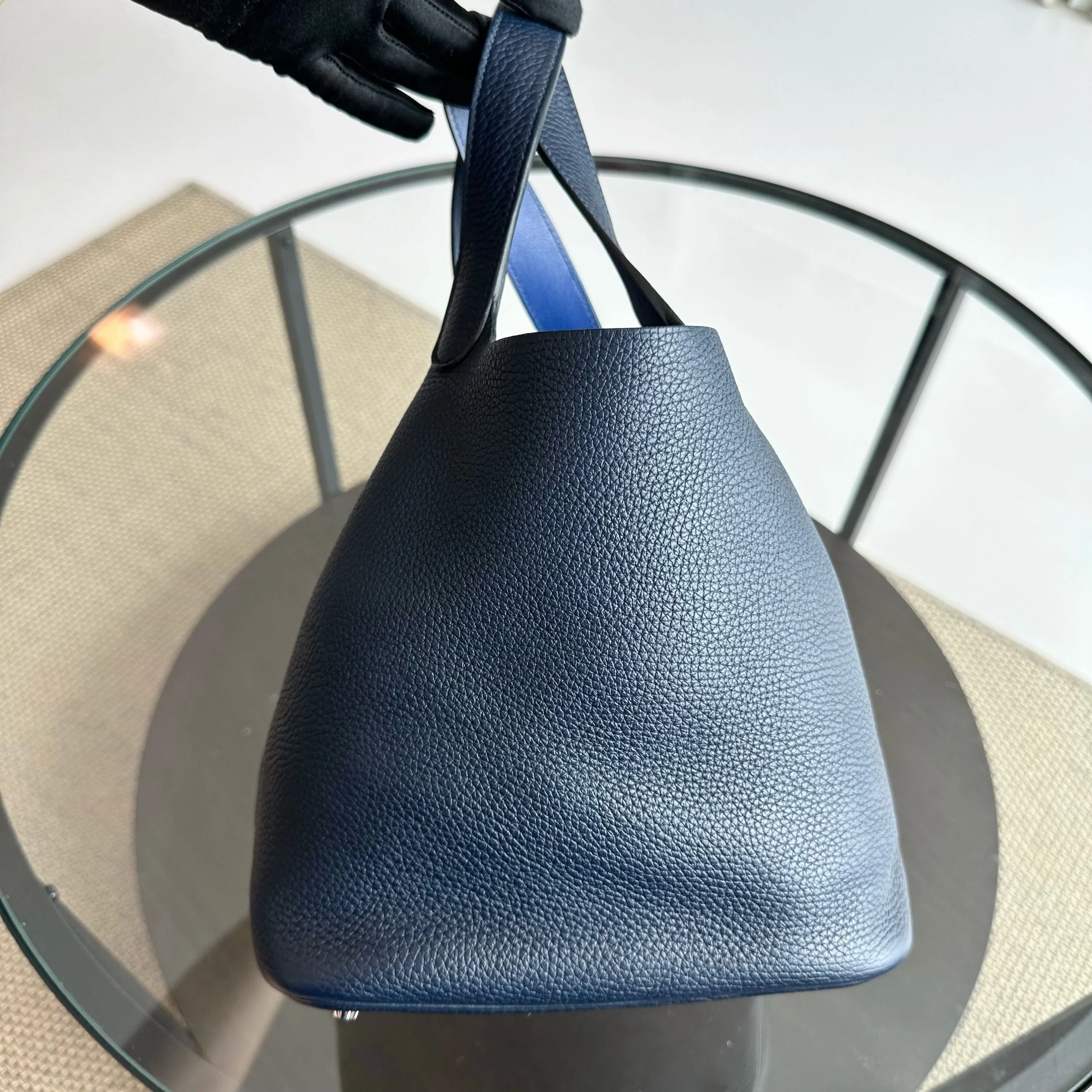 Hermes Picotin 22 Clemence A Stamp 2017 Blue Nuit Bleu Two Tone - Best Luxury Designers