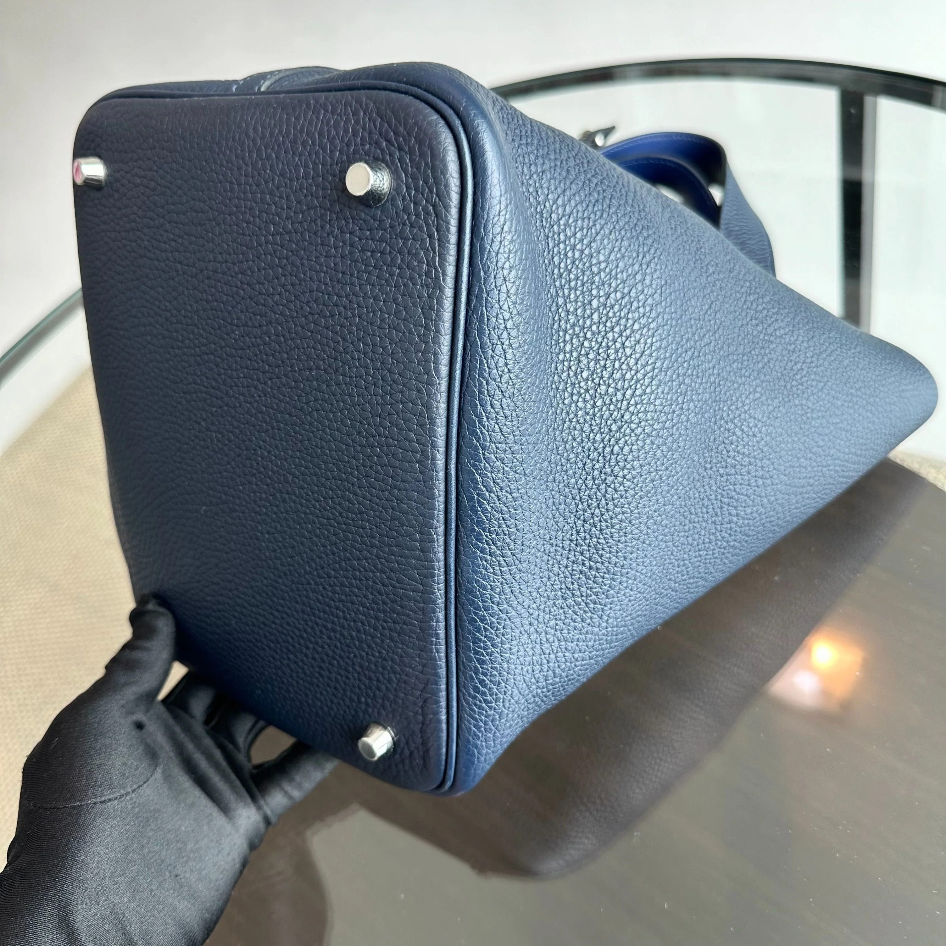 Hermes Picotin 22 Clemence A Stamp 2017 Blue Nuit Bleu Two Tone - Best Luxury Designers