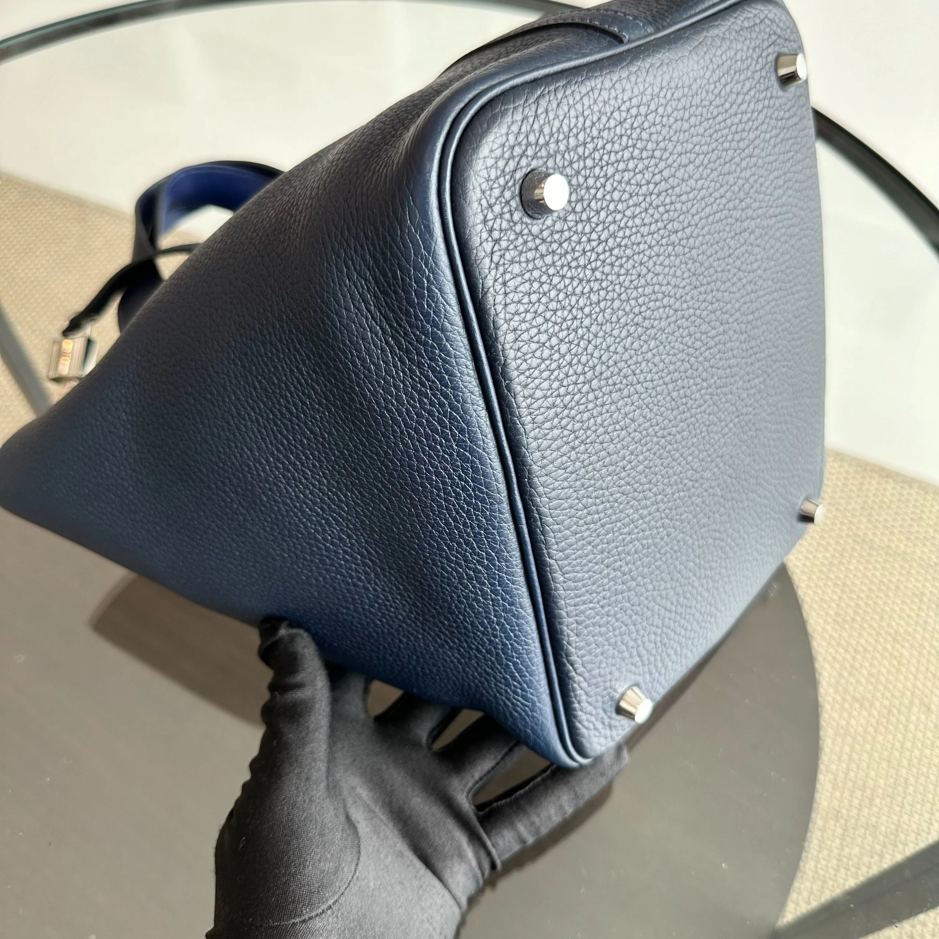 Hermes Picotin 22 Clemence A Stamp 2017 Blue Nuit Bleu Two Tone - Best Luxury Designers
