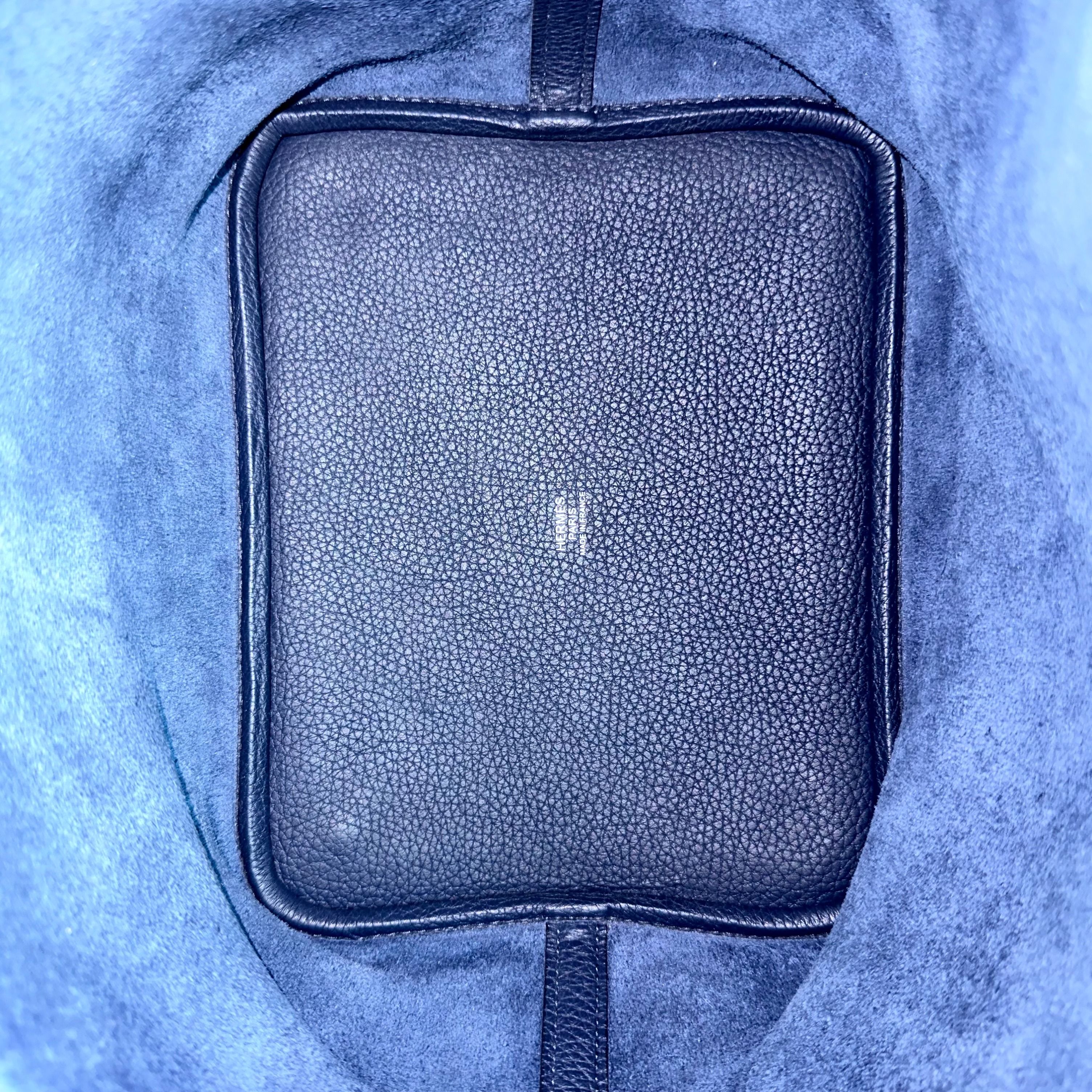 Hermes Picotin 22 Clemence A Stamp 2017 Blue Nuit Bleu Two Tone - Best Luxury Designers