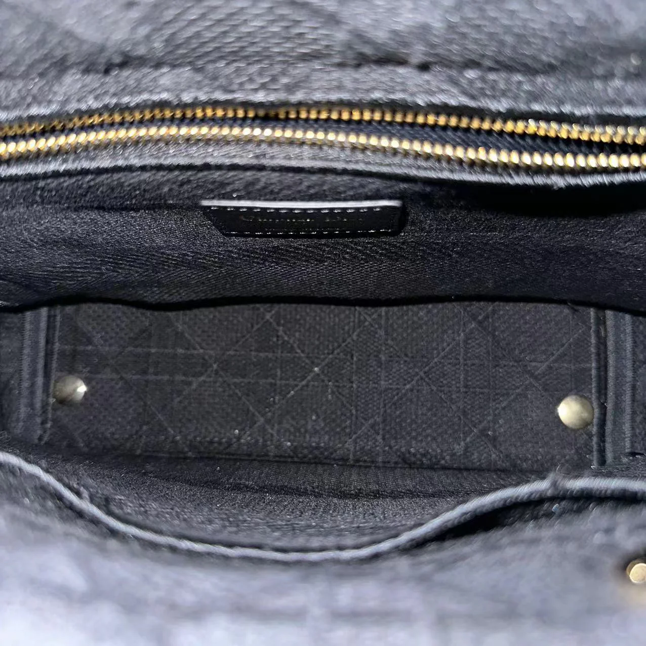 *Like New* Dior Lady D-Lite Black Cannage Embroidery D Lite Cross Body GHW - Best Luxury Designers