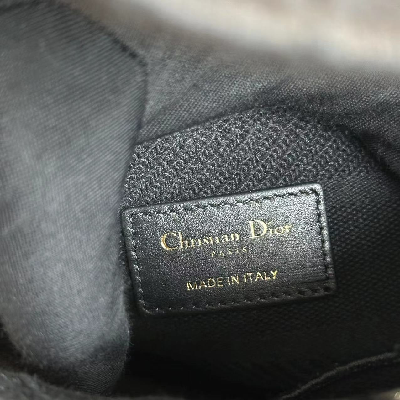 *Like New* Dior Lady D-Lite Black Cannage Embroidery D Lite Cross Body GHW - Best Luxury Designers