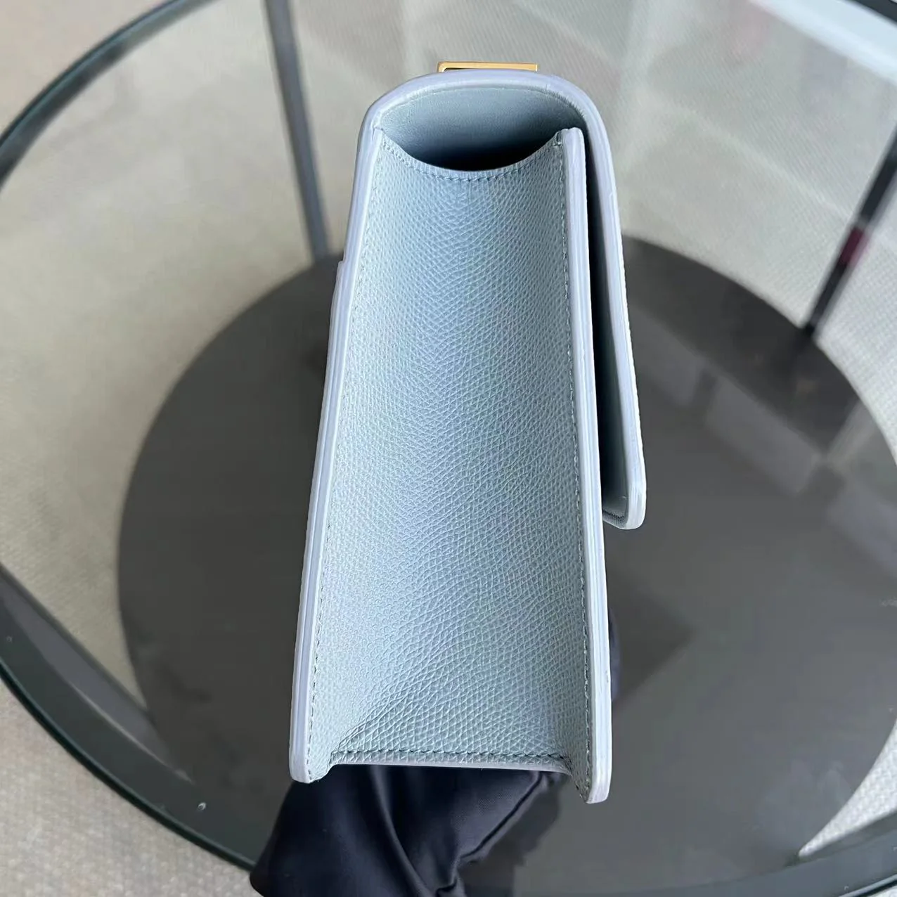 *Like New* Dior Montaigne 30 Grained Calfskin Haze Blue Golden Hardware - Best Luxury Designers