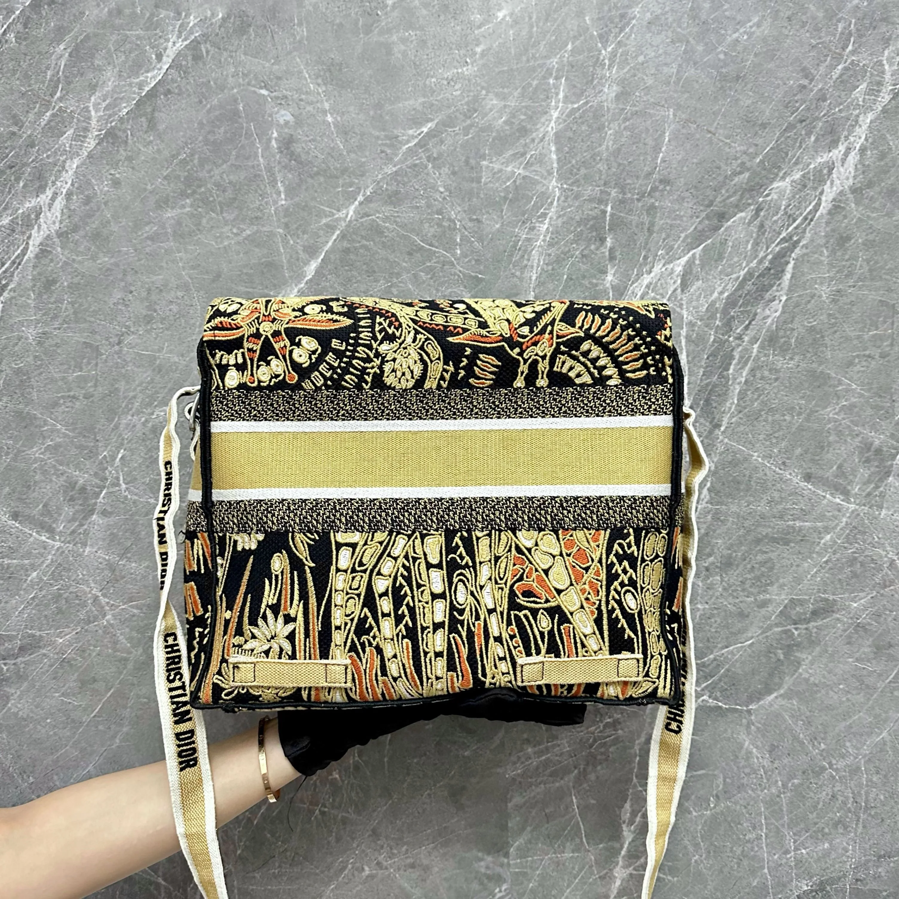 *Like New, Receipt* Dior Diorcamp Medium Oblique Camp Messenger Yellow Bag - Best Luxury Designers