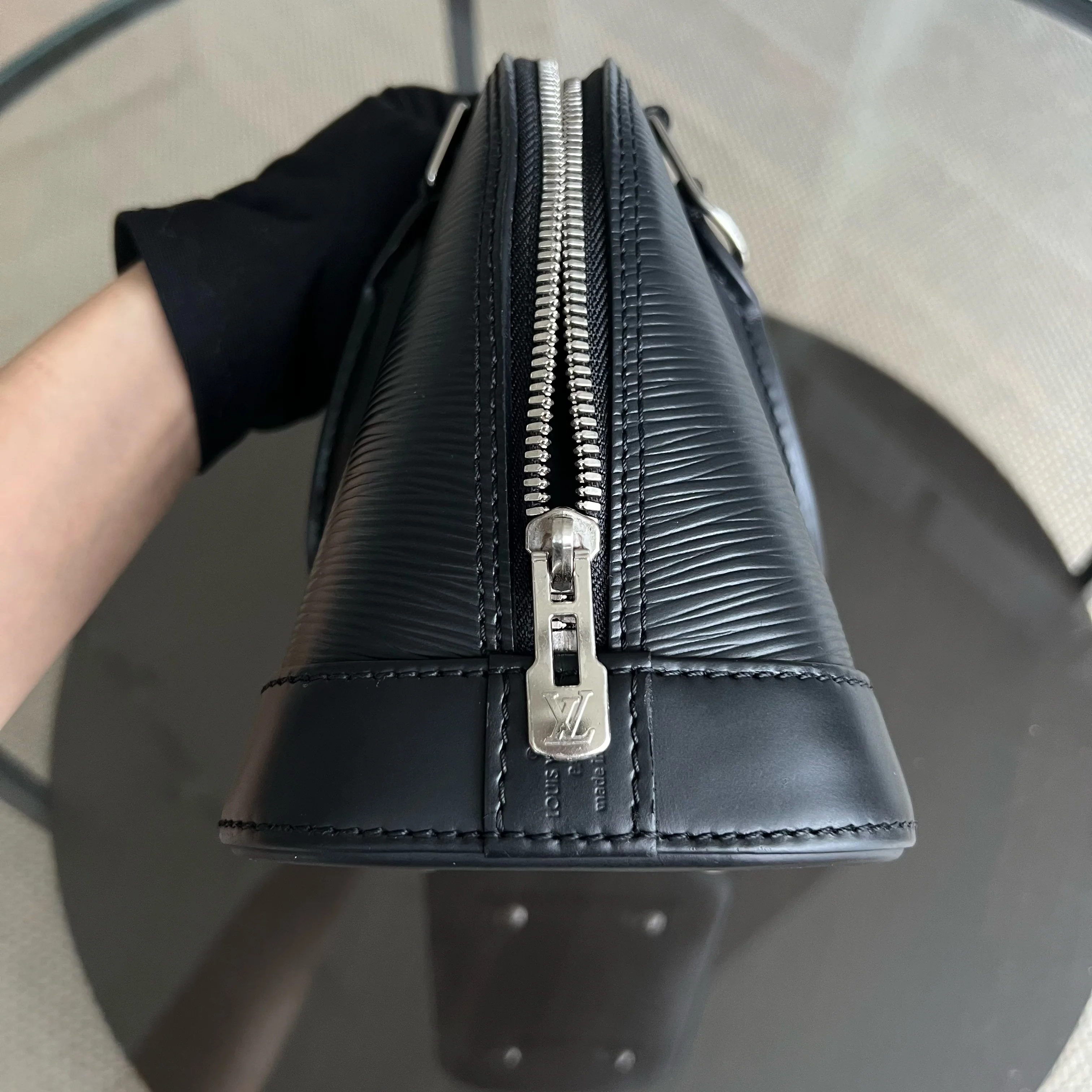 LV Alma BB EPI Leather Noir Black Silver Hardware Louis Vuitton - Best Luxury Designers