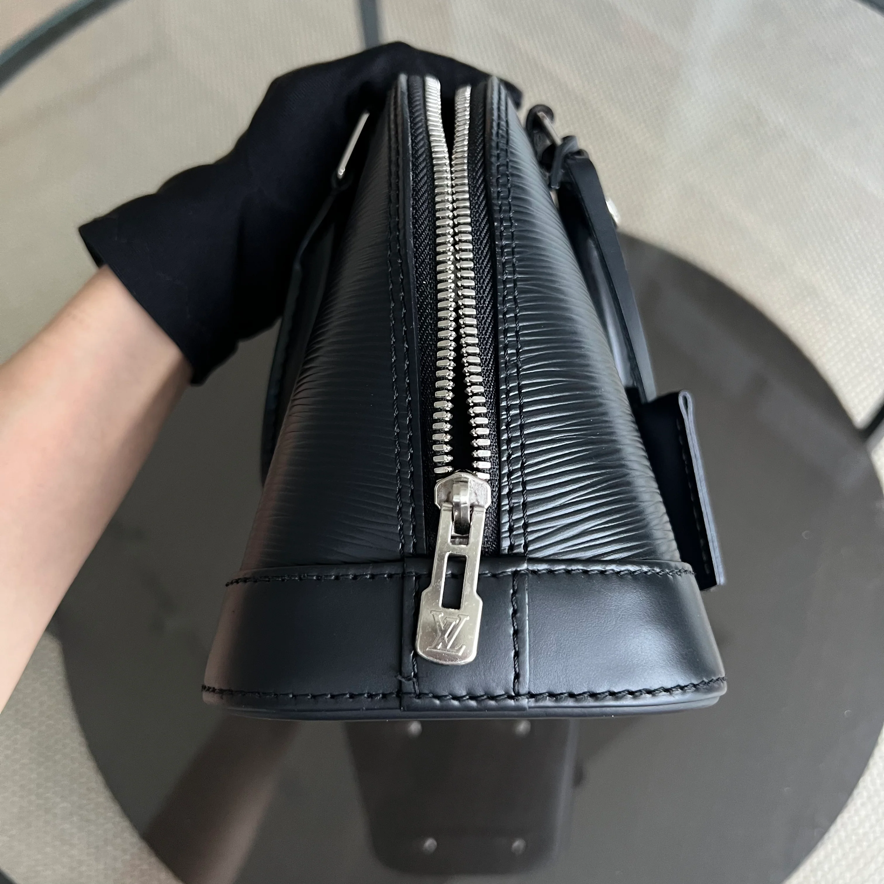 LV Alma BB EPI Leather Noir Black Silver Hardware Louis Vuitton - Best Luxury Designers