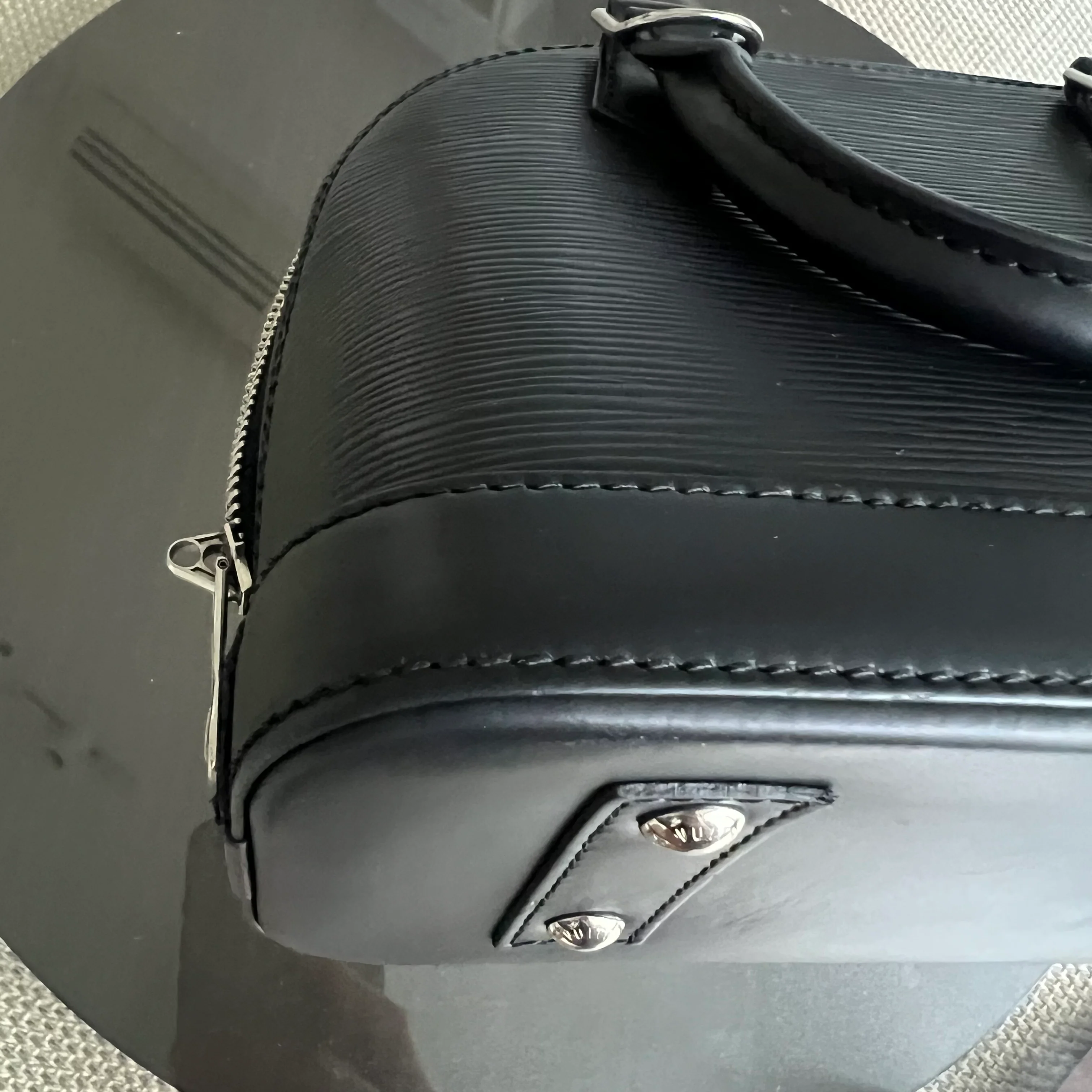 LV Alma BB EPI Leather Noir Black Silver Hardware Louis Vuitton - Best Luxury Designers