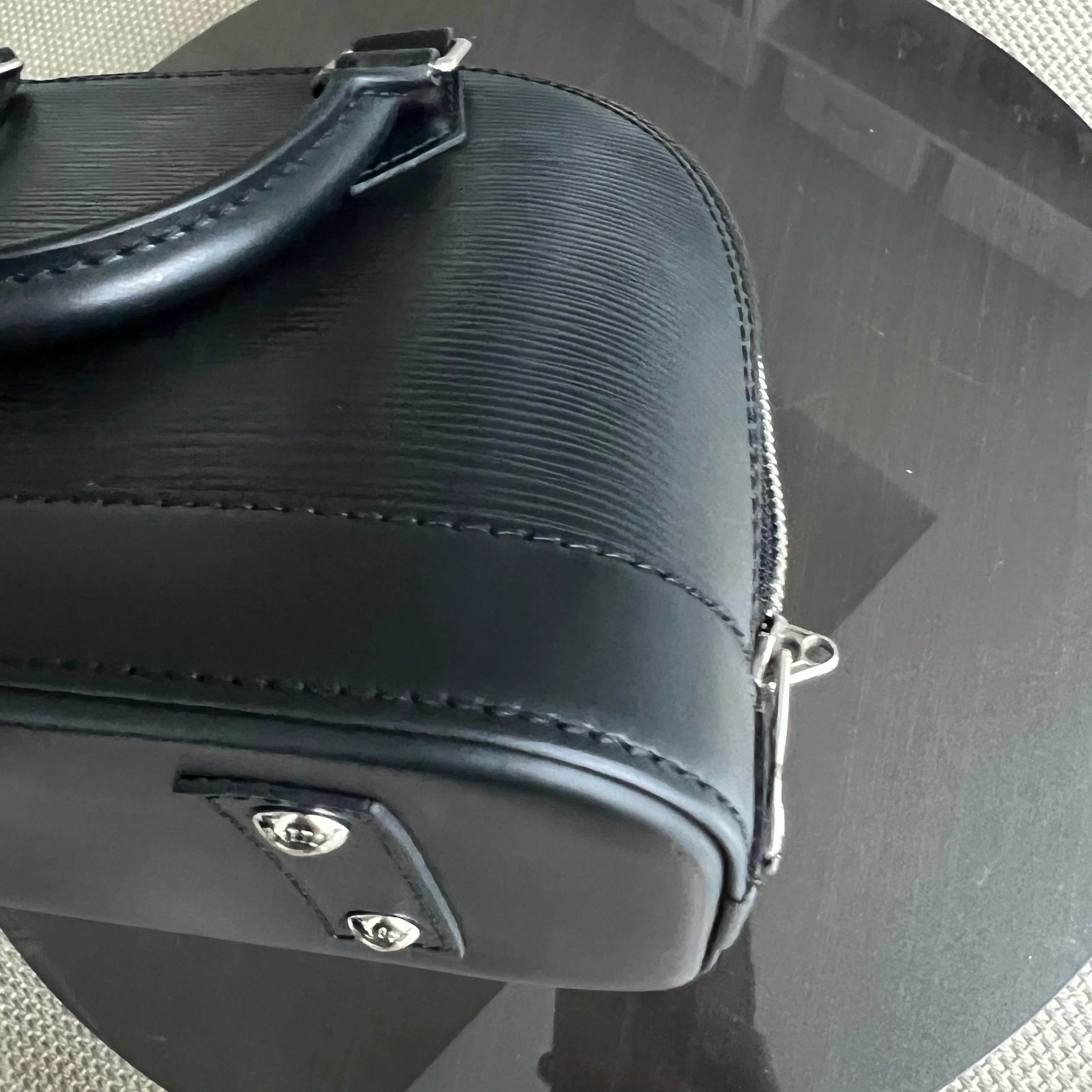 LV Alma BB EPI Leather Noir Black Silver Hardware Louis Vuitton - Best Luxury Designers