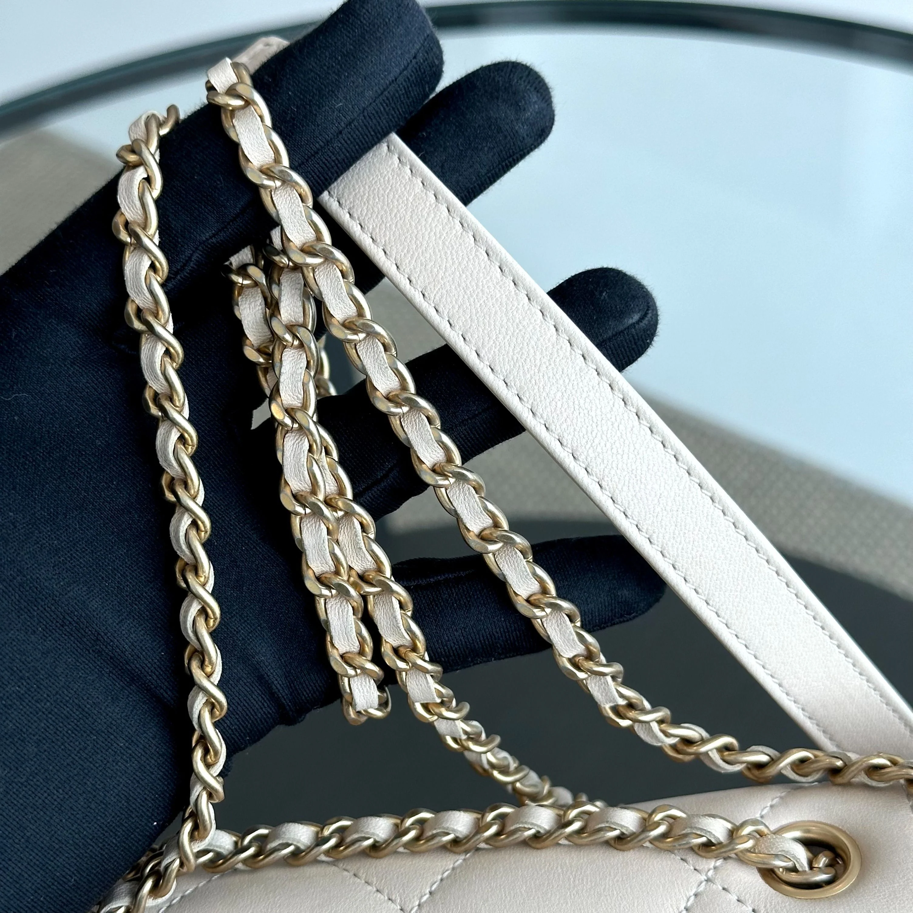 *Modern Reissue 2015* Chanel Diana Jumbo 28CM Quilted Lambskin Beige GHW No 20 - Best Luxury Designers