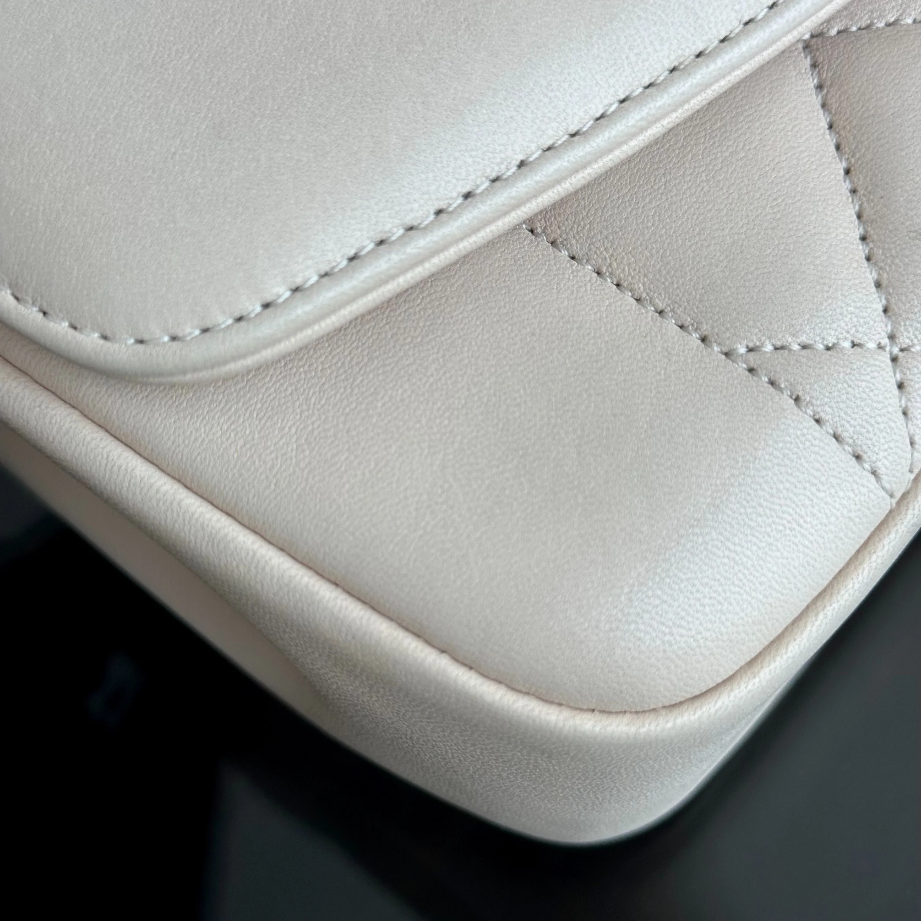 *Modern Reissue 2015* Chanel Diana Jumbo 28CM Quilted Lambskin Beige GHW No 20 - Best Luxury Designers