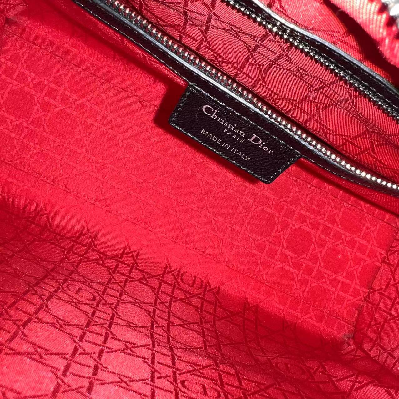 *No Strap* Dior Lady Large Cannage Lambskin Black SHW - Best Luxury Designers