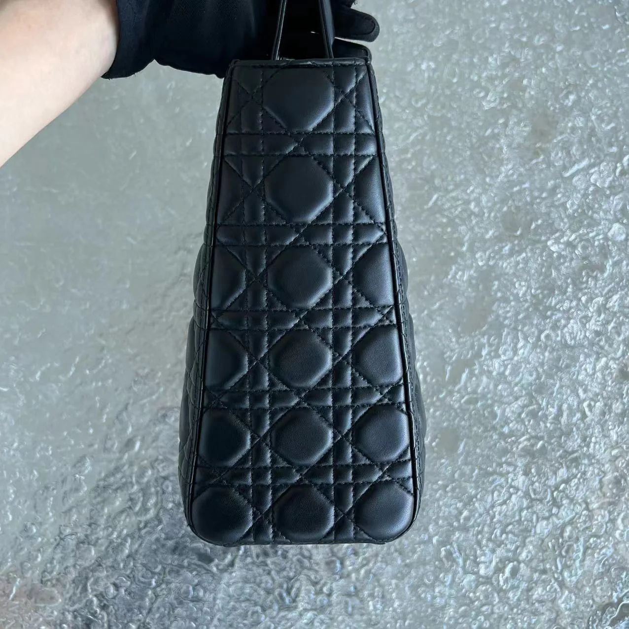 *No Strap* Dior Lady Large Cannage Lambskin Black SHW - Best Luxury Designers