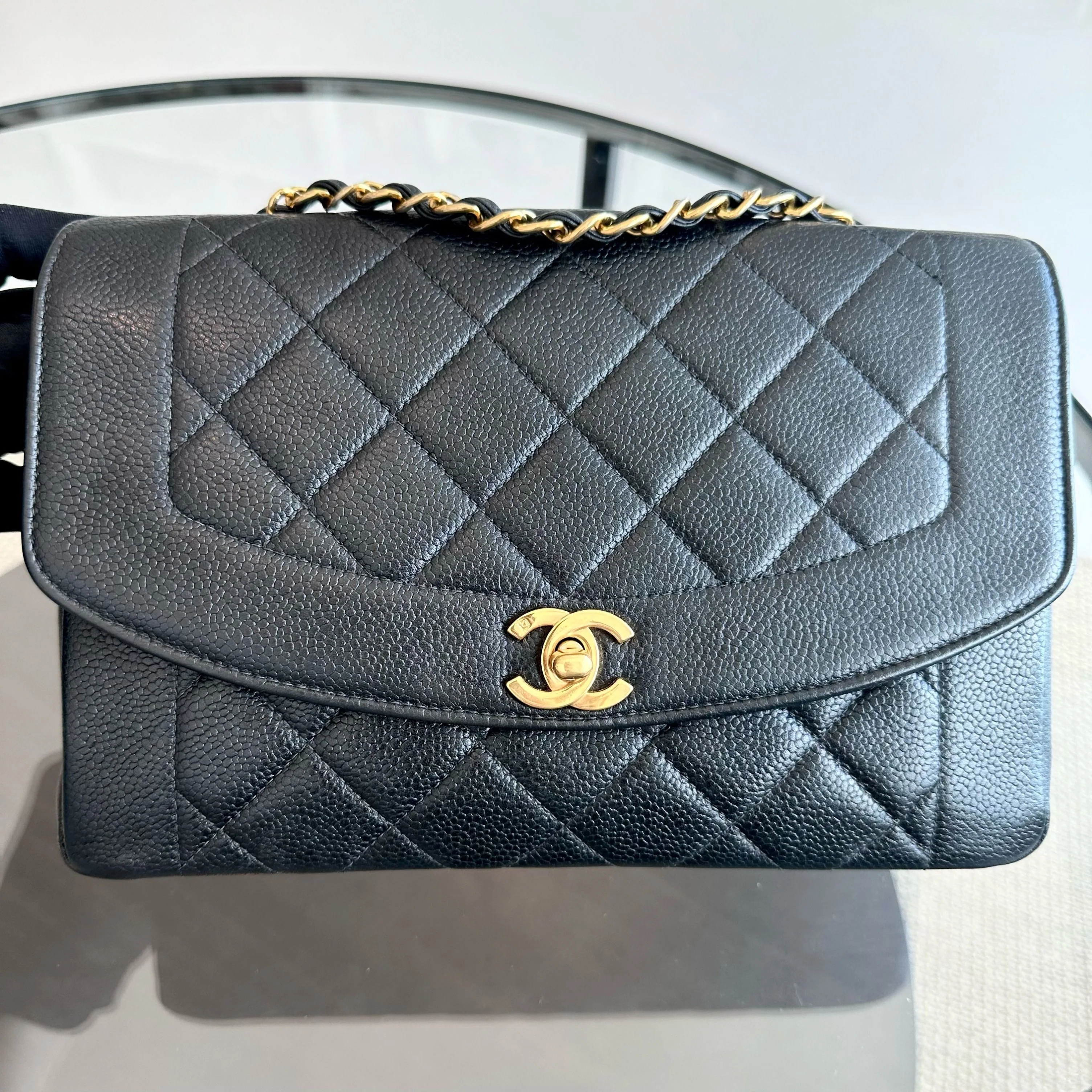 *Rare* Chanel Caviar Diana Medium Calfskin 24K Vintage GHW No 4 - Best Luxury Designers