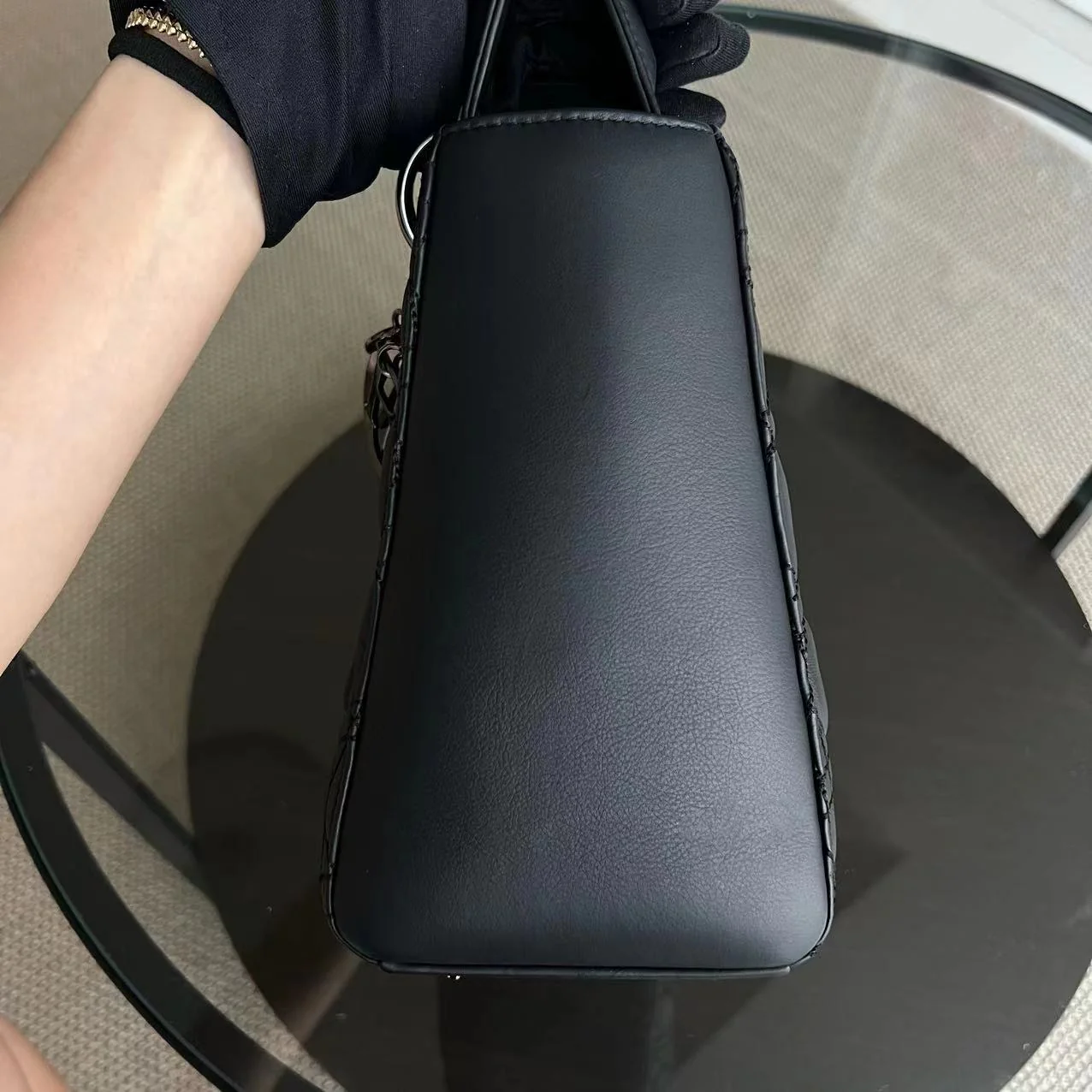 *Rare* Dior Lady Medium Anselm Reyle Cannage Calfskin Limited Edition Black SHW - Best Luxury Designers
