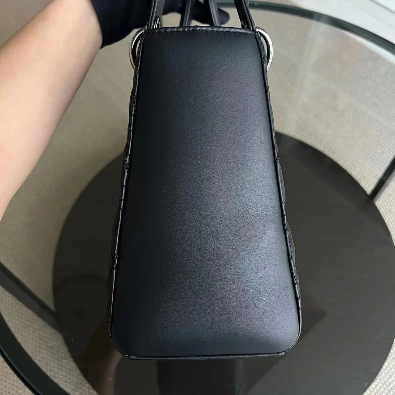 *Rare* Dior Lady Medium Anselm Reyle Cannage Calfskin Limited Edition Black SHW - Best Luxury Designers