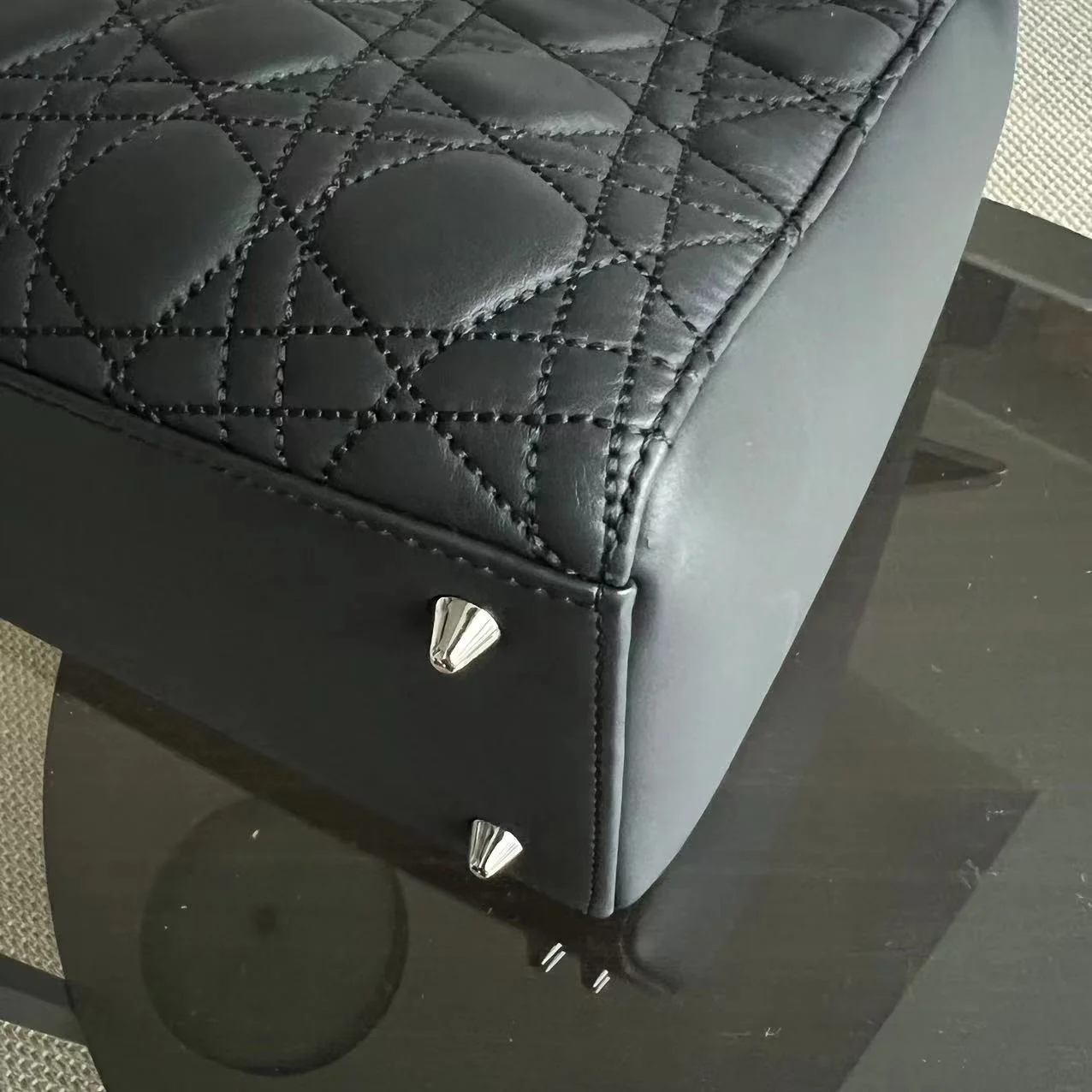 *Rare* Dior Lady Medium Anselm Reyle Cannage Calfskin Limited Edition Black SHW - Best Luxury Designers