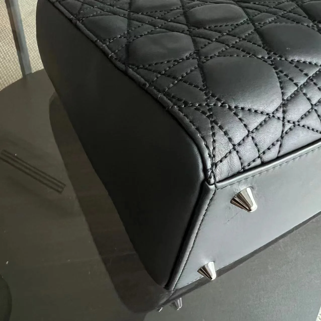 *Rare* Dior Lady Medium Anselm Reyle Cannage Calfskin Limited Edition Black SHW - Best Luxury Designers