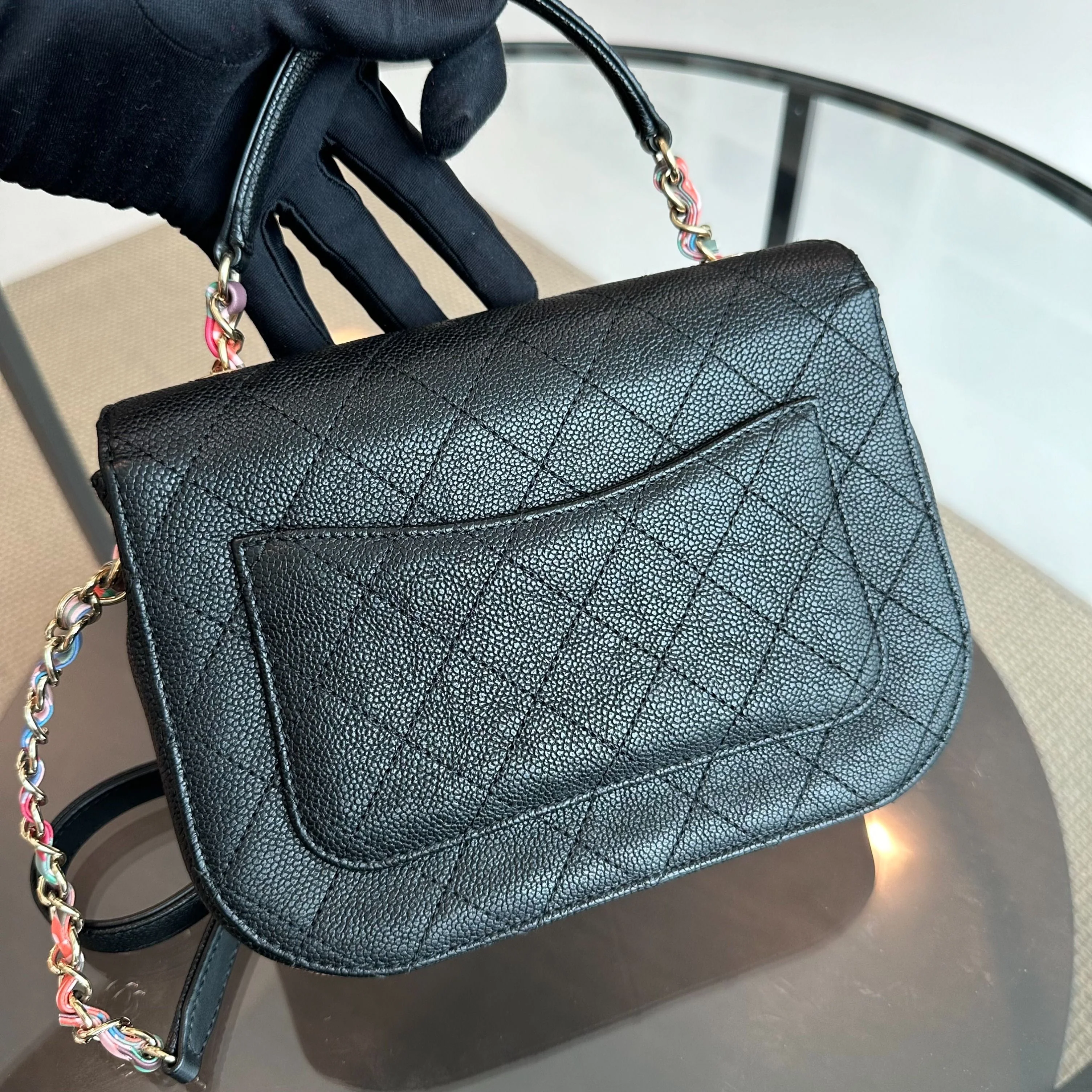 *Rare, Like New* Chanel Cuba Coco Caviar Quilted Cross Body Black GHW No 23 - Best Luxury Designers