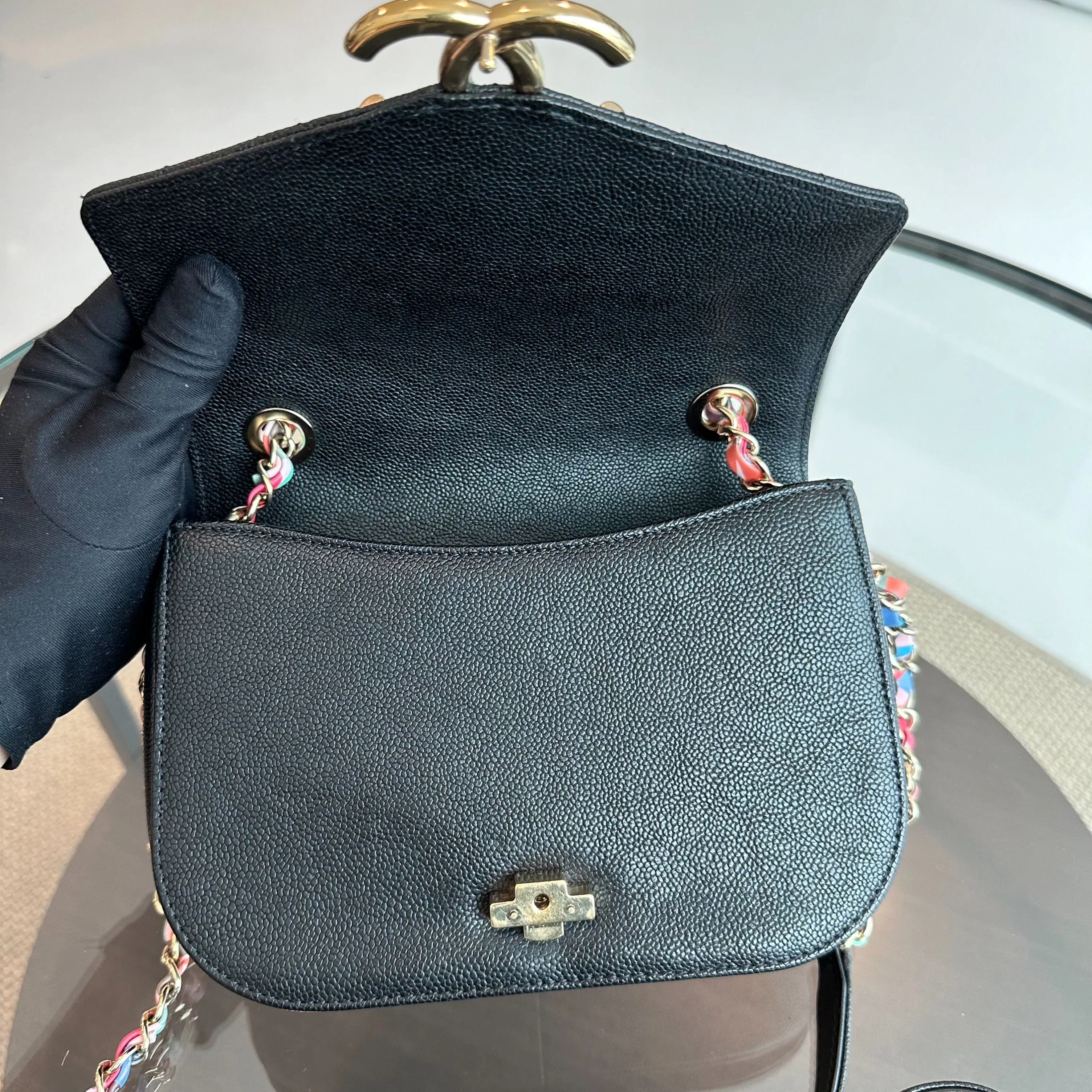 *Rare, Like New* Chanel Cuba Coco Caviar Quilted Cross Body Black GHW No 23 - Best Luxury Designers