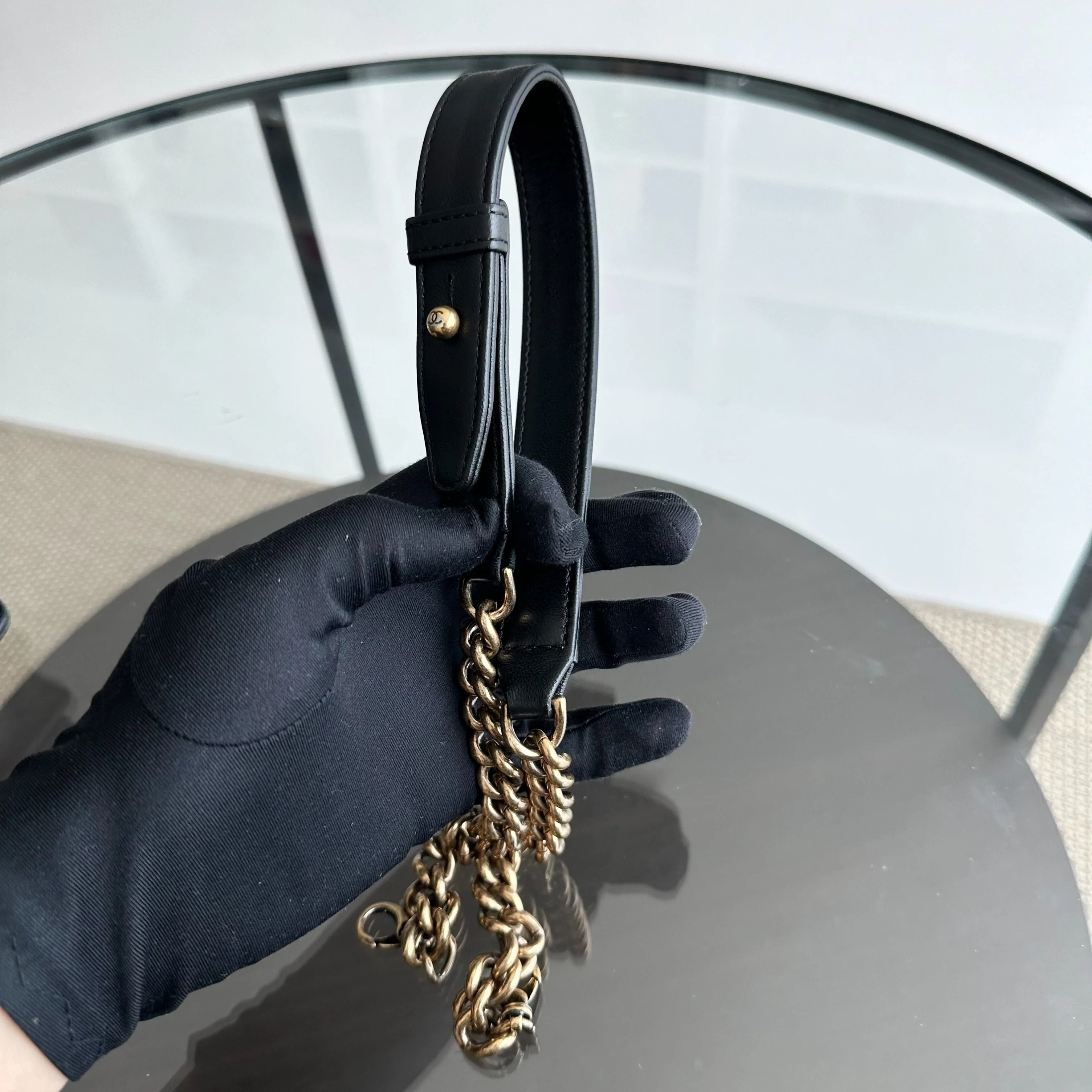 *Receipt* Chanel Boy East West Crest Lambskin Embellished Cruise 2016 Leboy Shoulder Bag No 21 - Best Luxury Designers