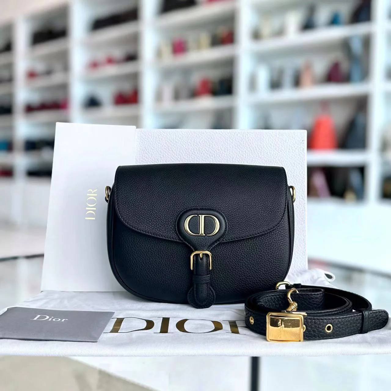 *Receipt* Dior Caviar Bobby Medium Grained Calfskin Black Golden Hardware - Best Luxury Designers