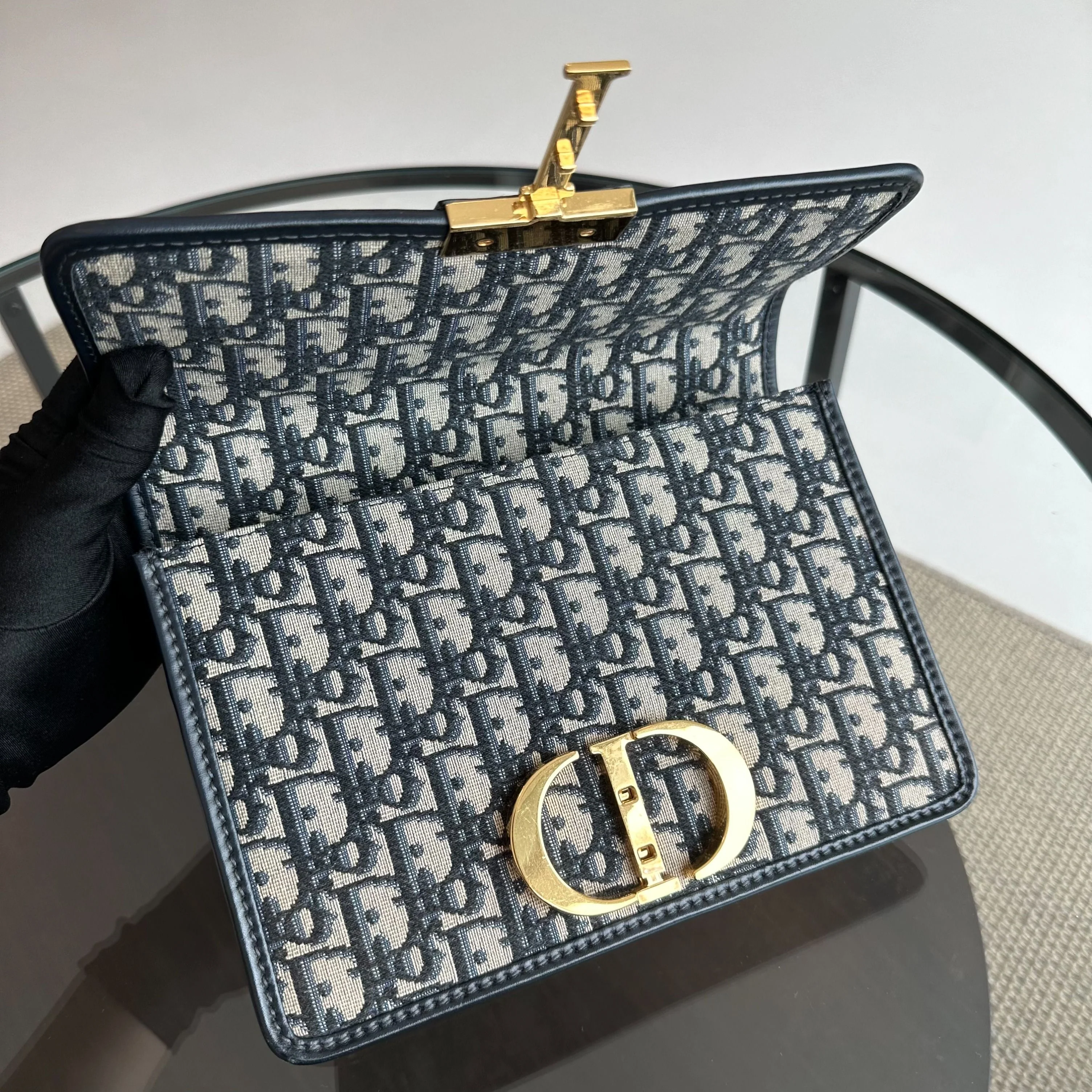 *Receipt* Dior Montaigne 30 Oblique Monogram Blue Shoulder Bag GHW - Best Luxury Designers