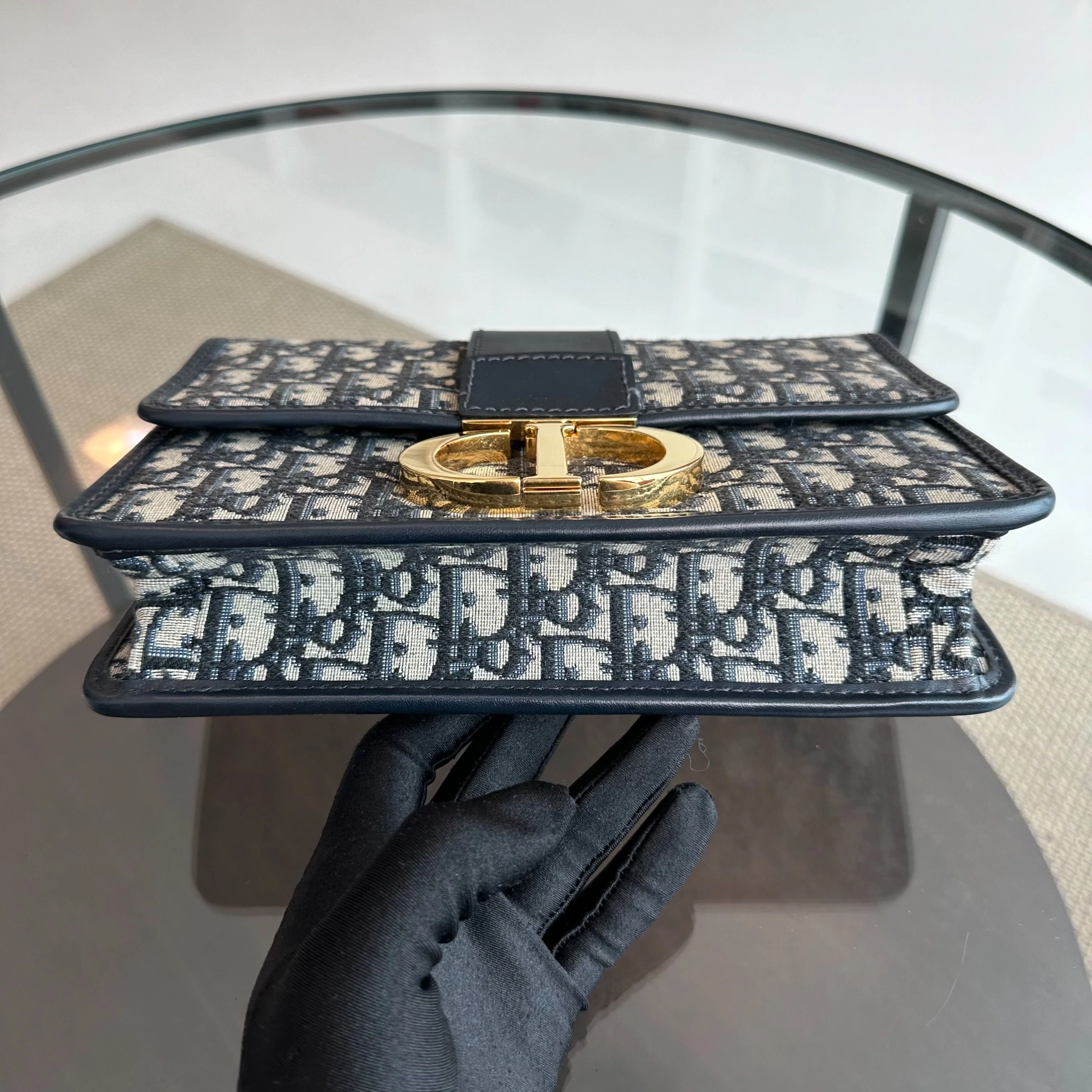 *Receipt* Dior Montaigne 30 Oblique Monogram Blue Shoulder Bag GHW - Best Luxury Designers