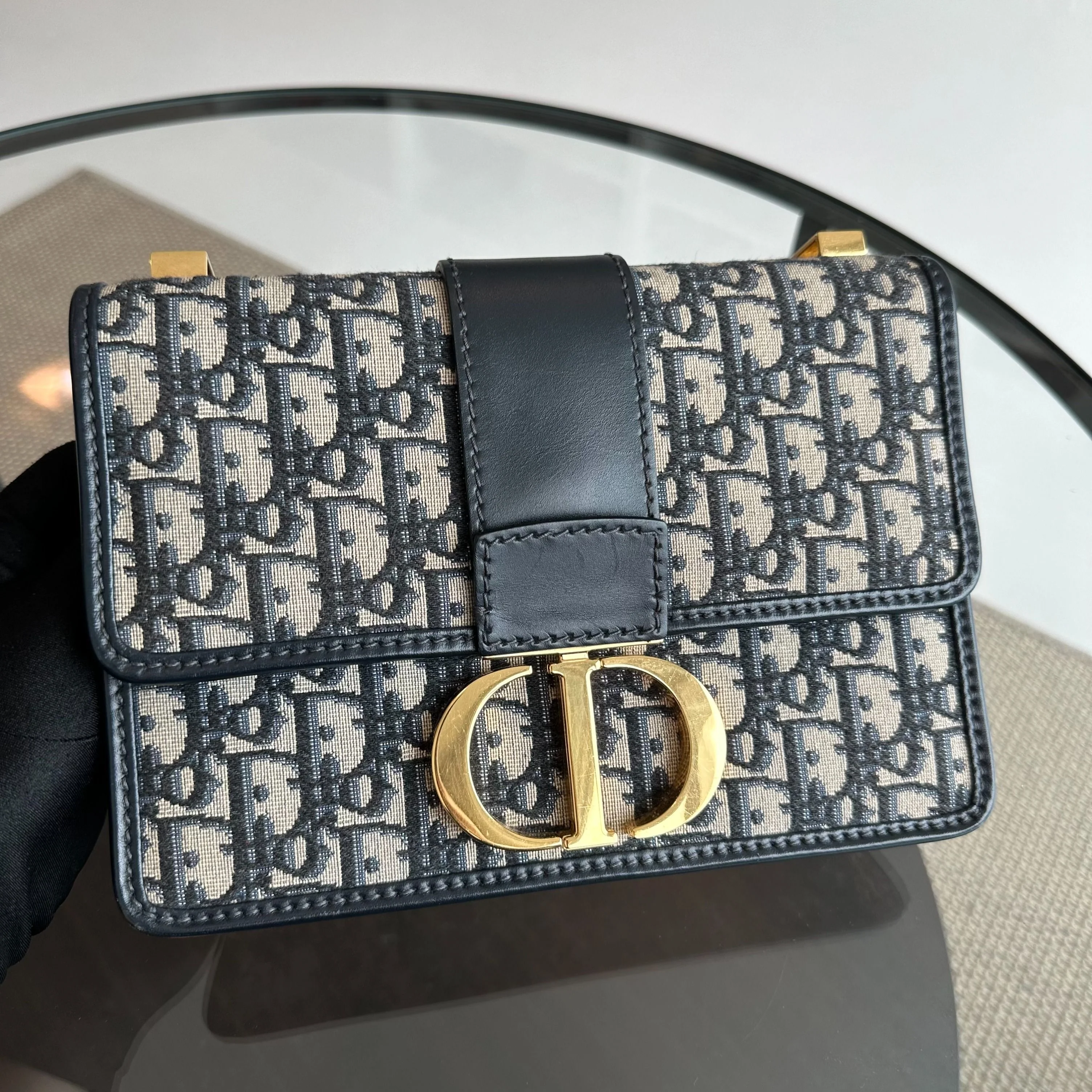 *Receipt* Dior Montaigne 30 Oblique Monogram Blue Shoulder Bag GHW - Best Luxury Designers